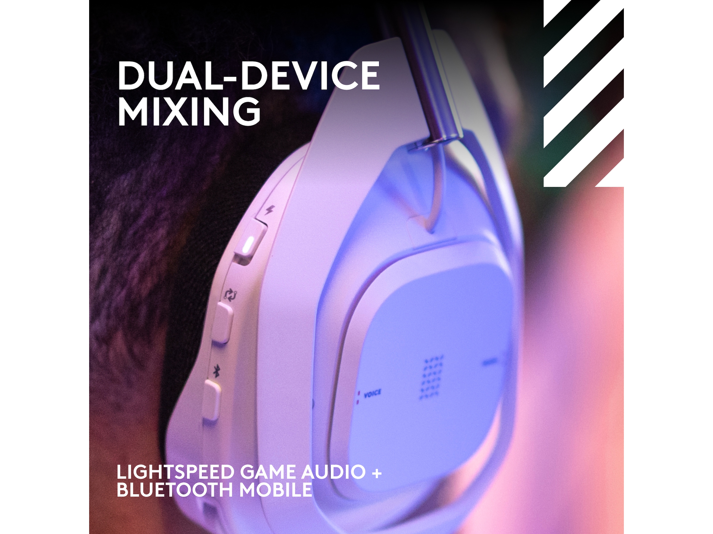 Astro A50 X LIGHTSPEED Trådlöst Gaming headset + batteriladdare (vit) -B-Grade Demo headset