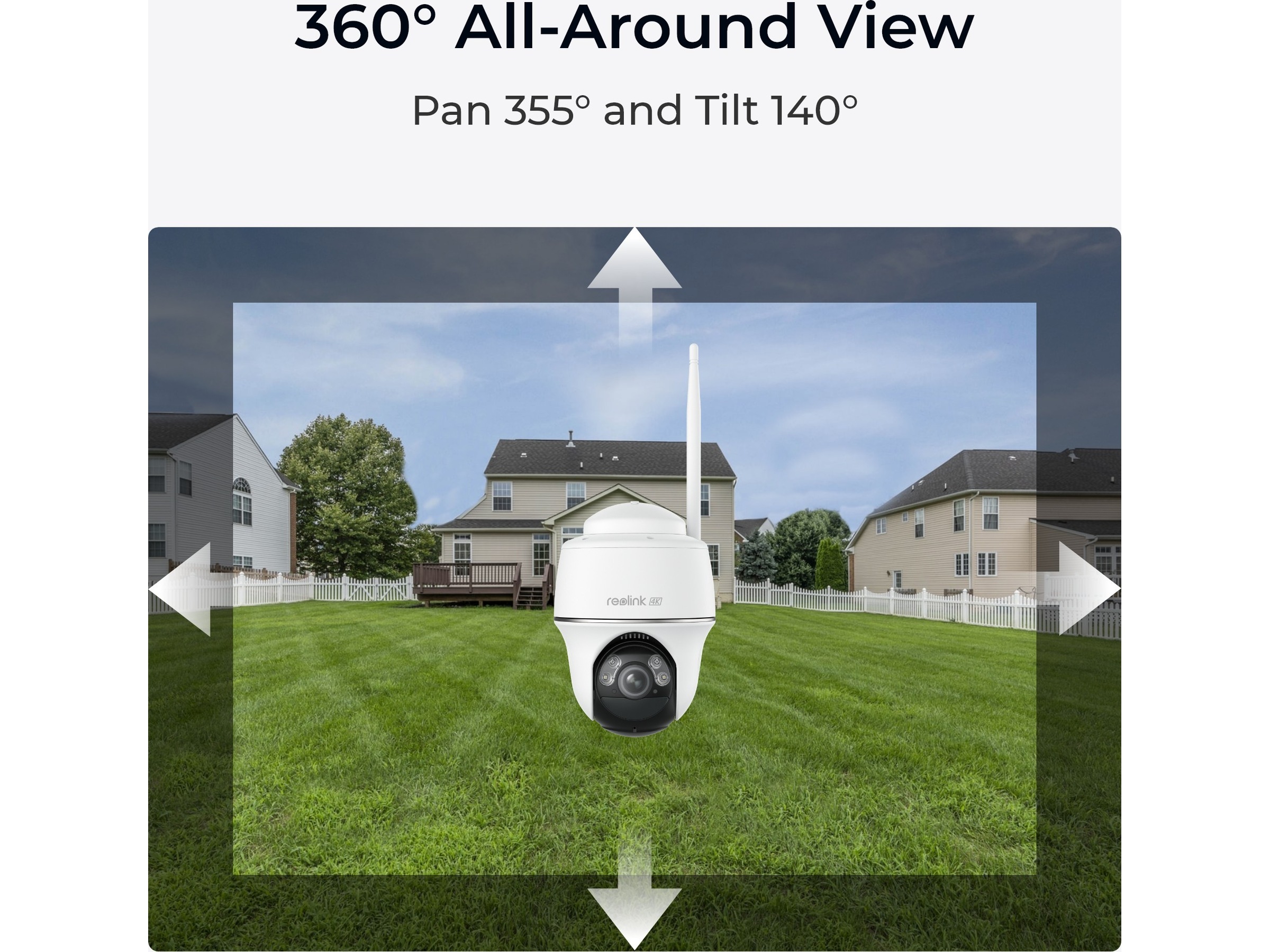 Reolink Argus PT Ultra 4K wireless övervakningskamera utomhus Övervakningskamera