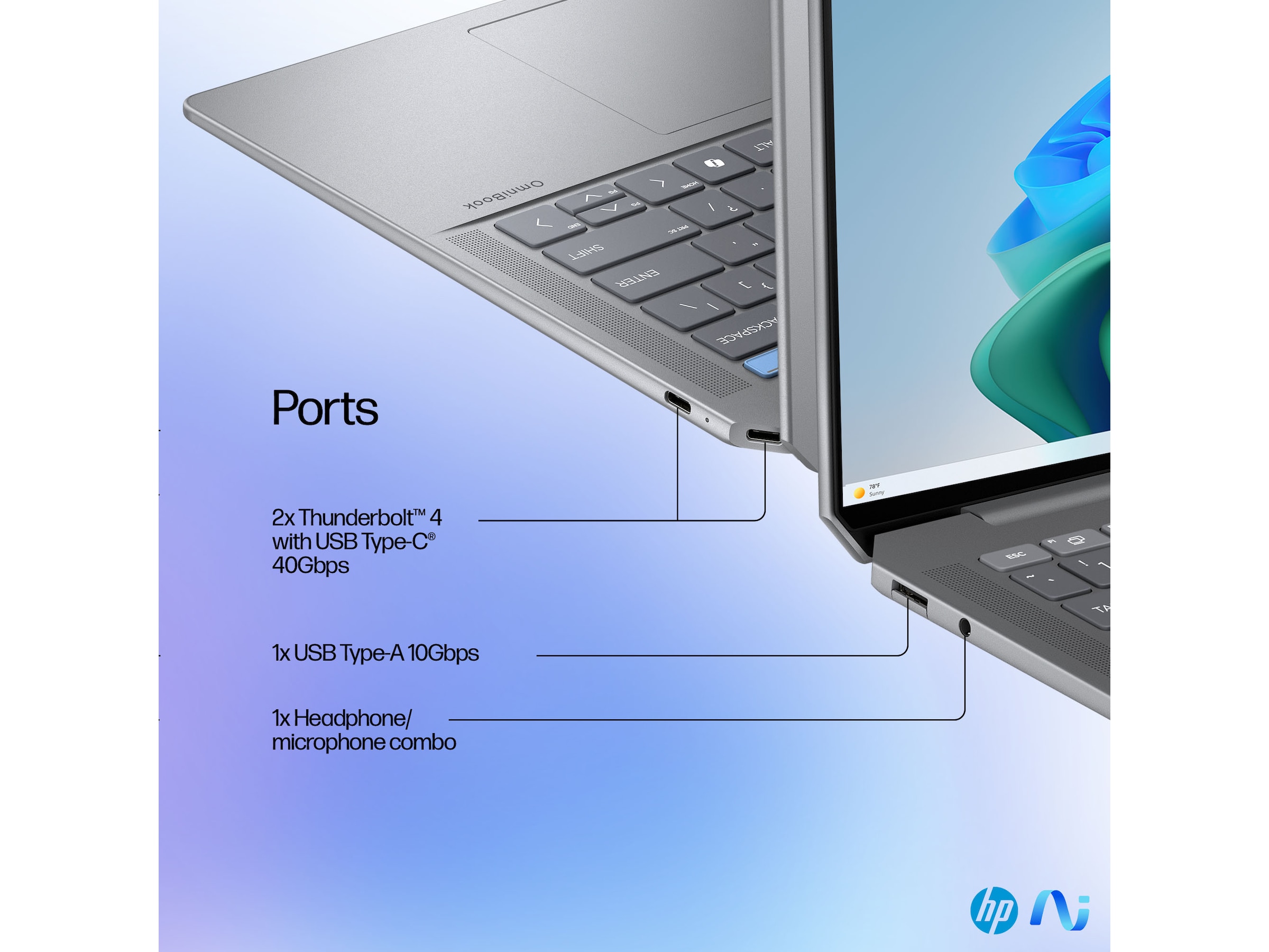 HP OmniBook Ultra Laptop 14-fd0031no 14" 2.2K Touch AMD Ryzen™ AI 9 365 Processor med Radeon™ Graphics Datorer - Bärbara / laptop