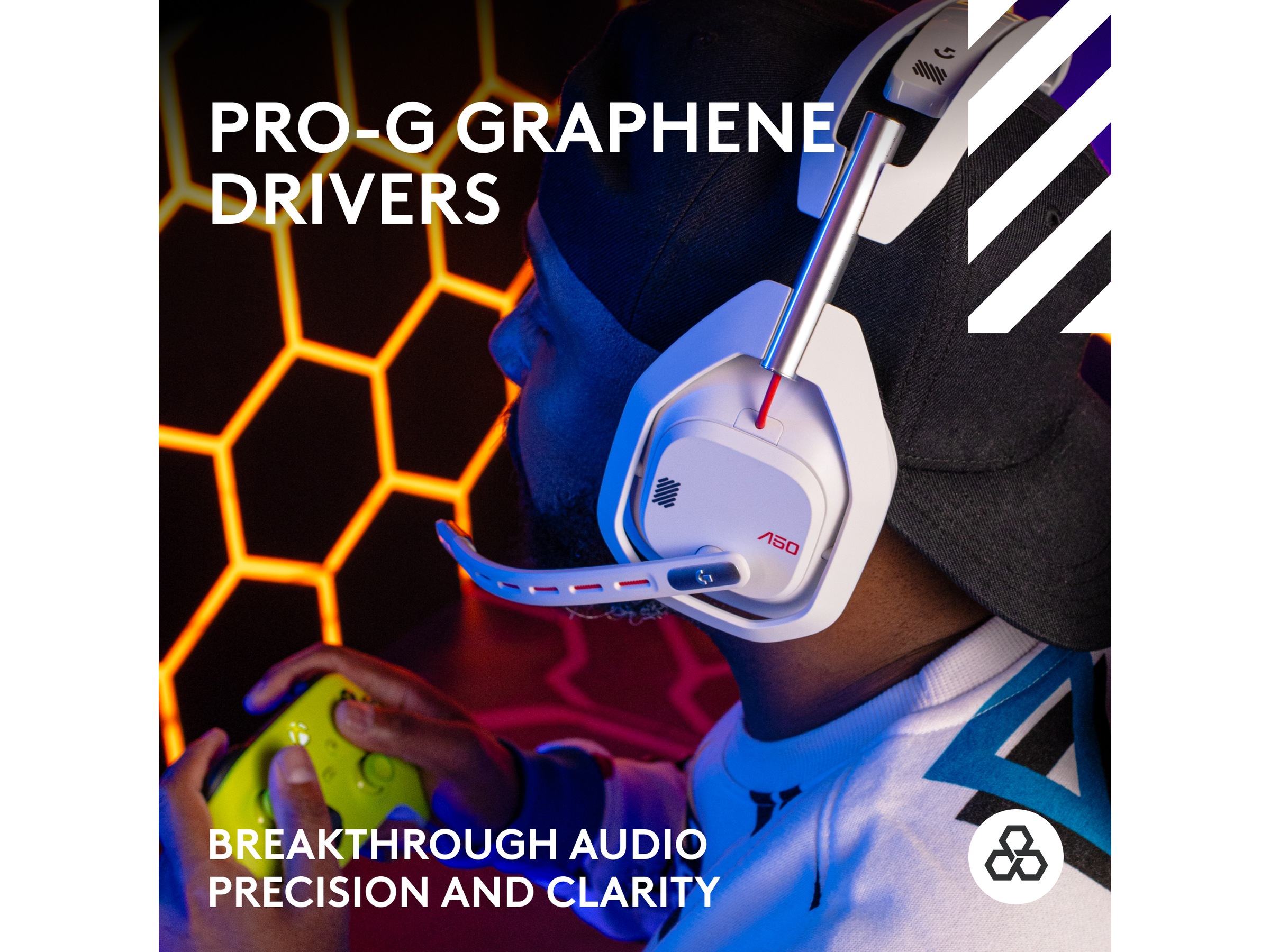 Logitech Astro A50 Lightspeed Trådlöst Gamingheadset (vit) -B-Grade Demo headset