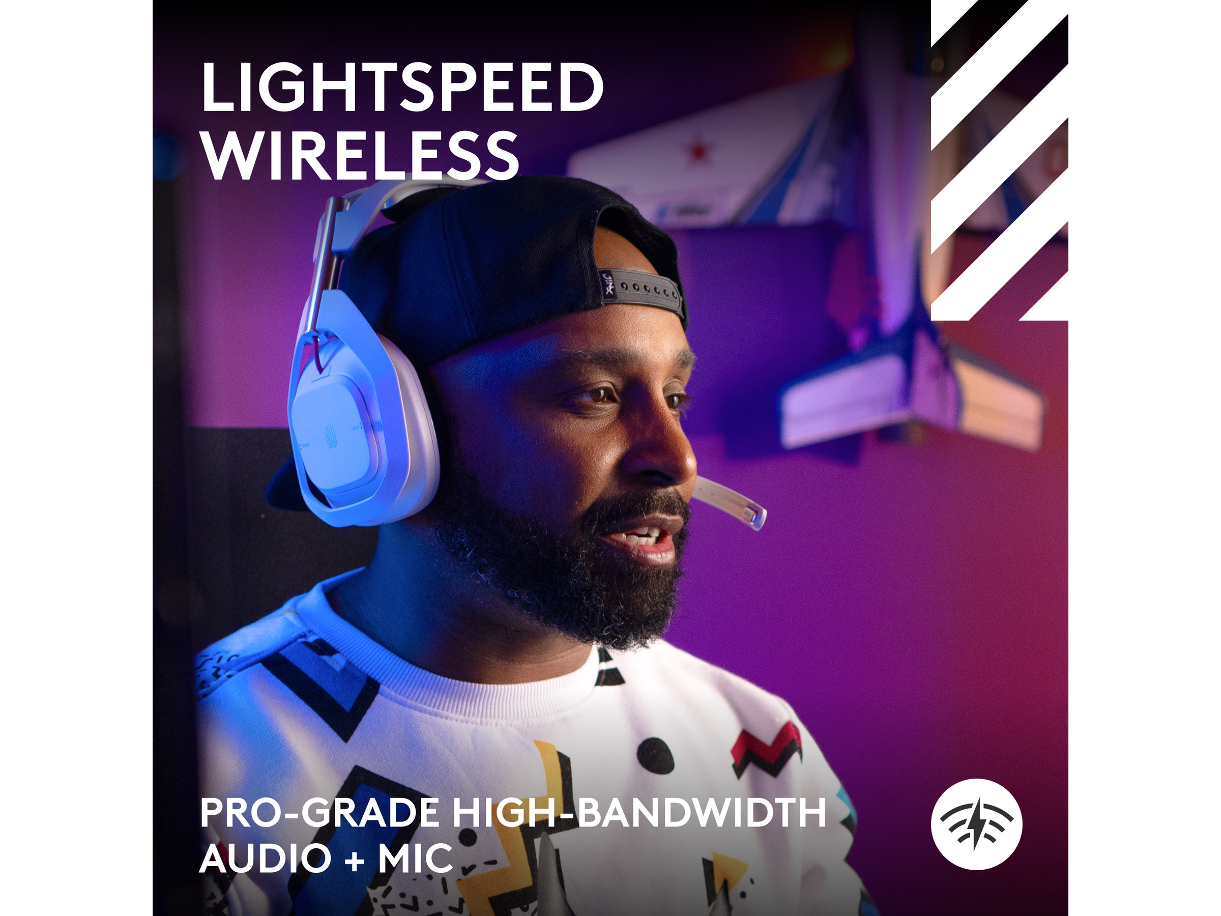 Logitech Astro A50 Lightspeed Trådlöst Gamingheadset (vit) -B-Grade Demo headset