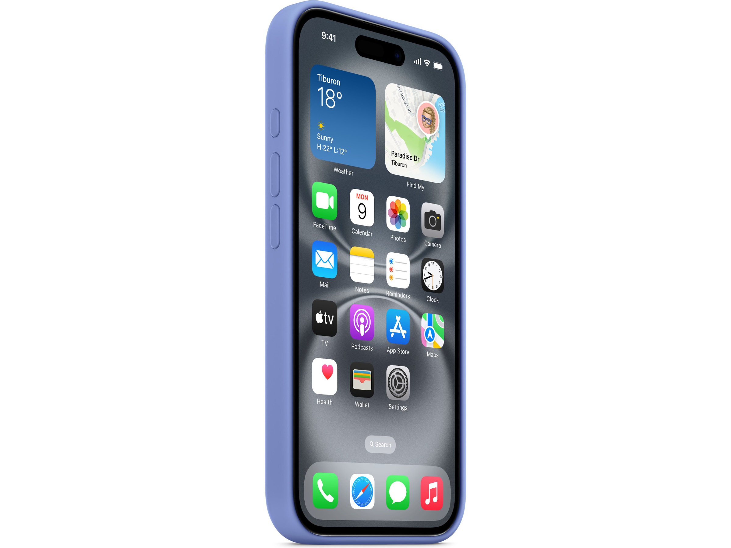 Apple iPhone 16 Silikonskal (blåviolett) Mobilskal