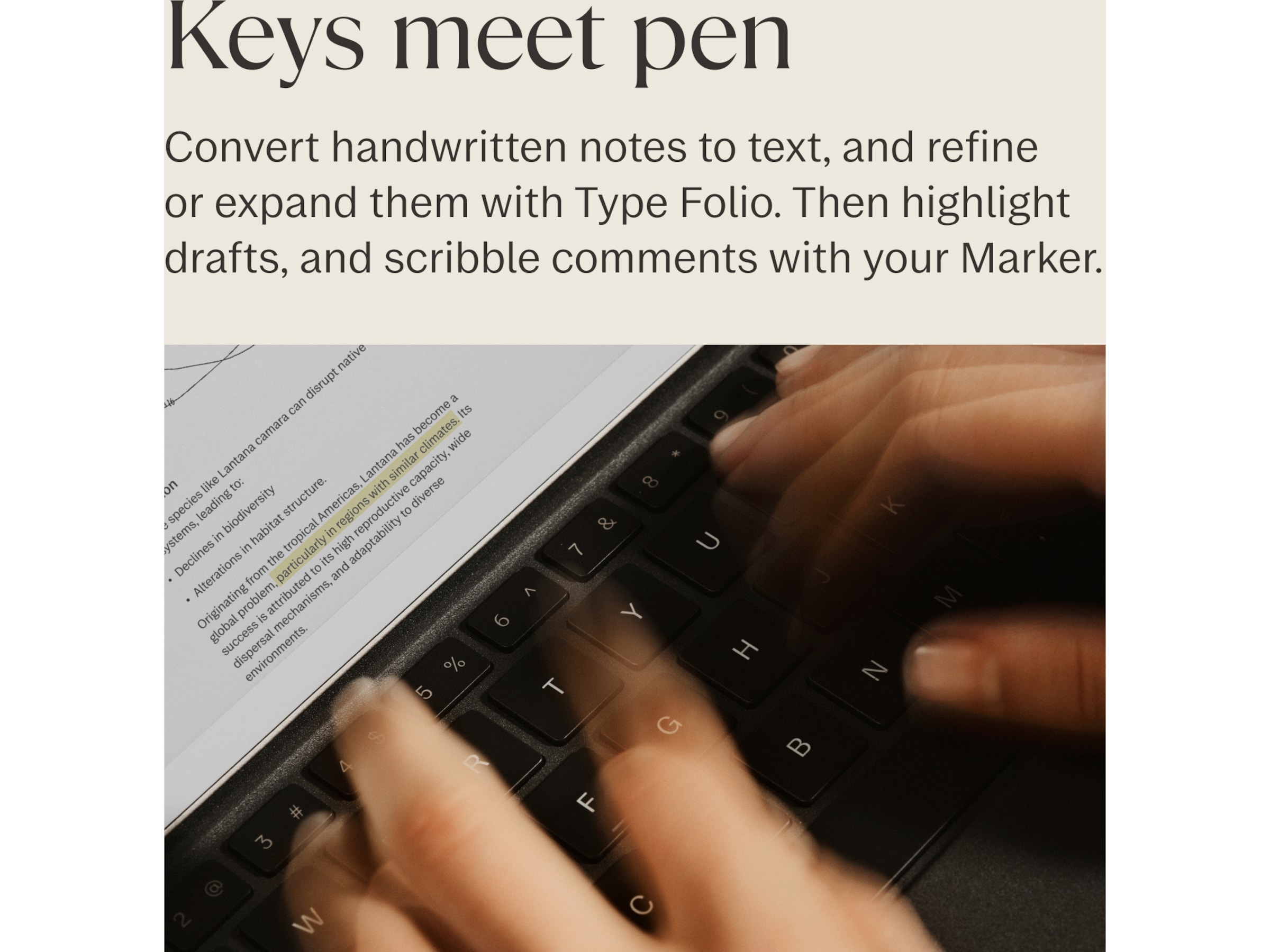 reMarkable Paper Pro Type Folio tangentbordsfodral (basalt) Tillbehör till digitala anteckningsblock