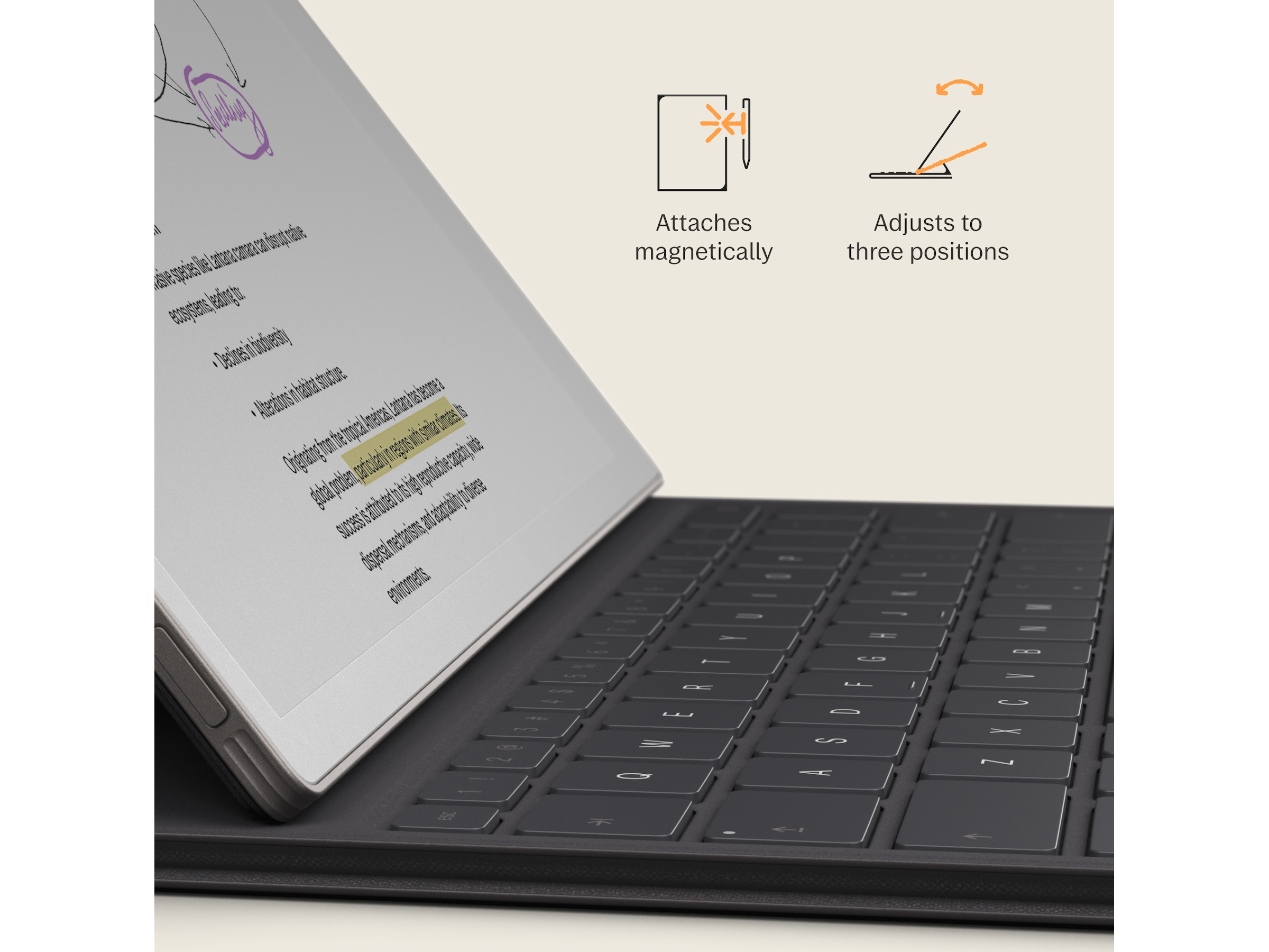 reMarkable Paper Pro Type Folio tangentbordsfodral (basalt) Tillbehör till digitala anteckningsblock