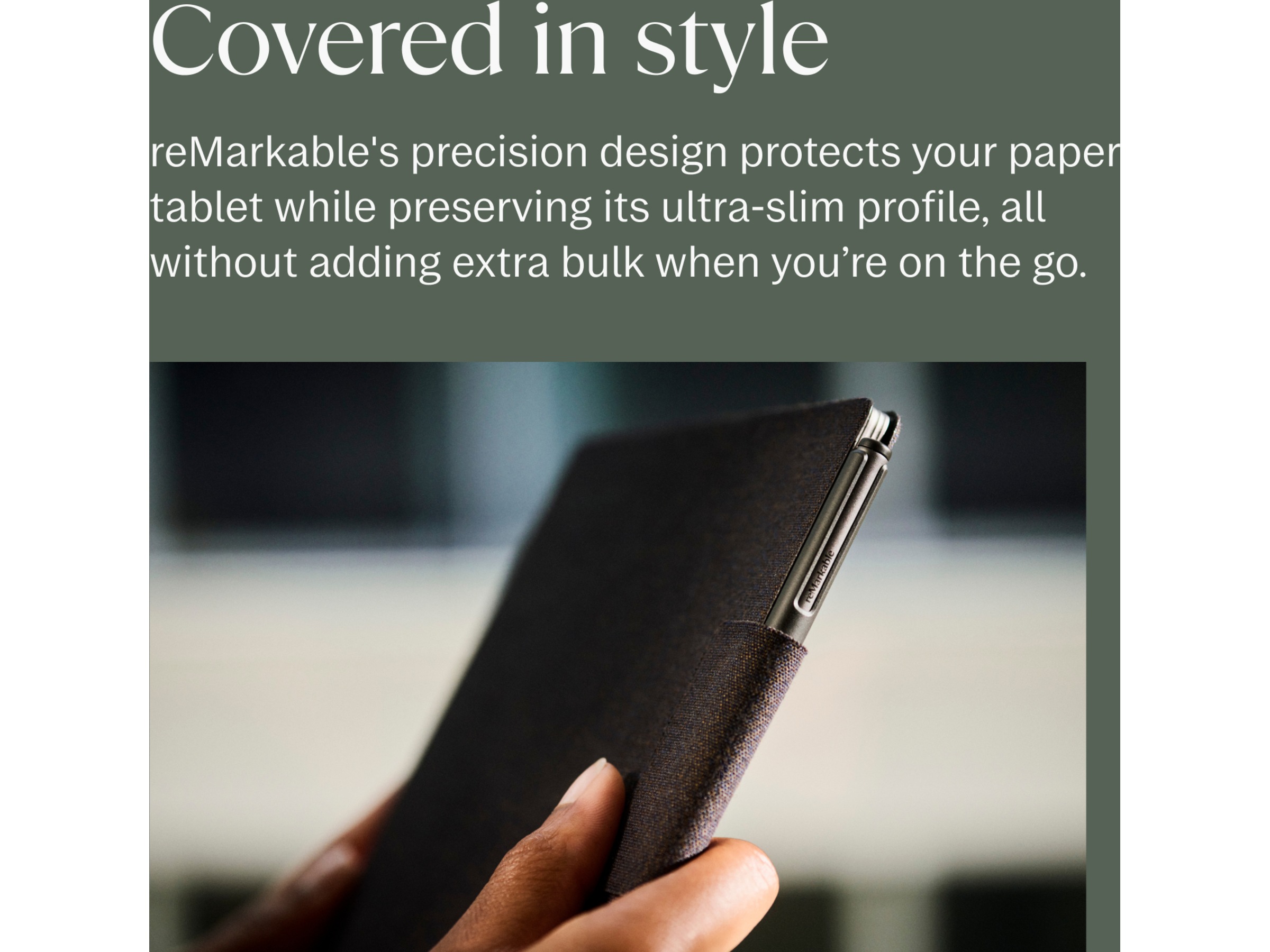 reMarkable Paper Pro Book Folio (basalt) Tillbehör till digitala anteckningsblock