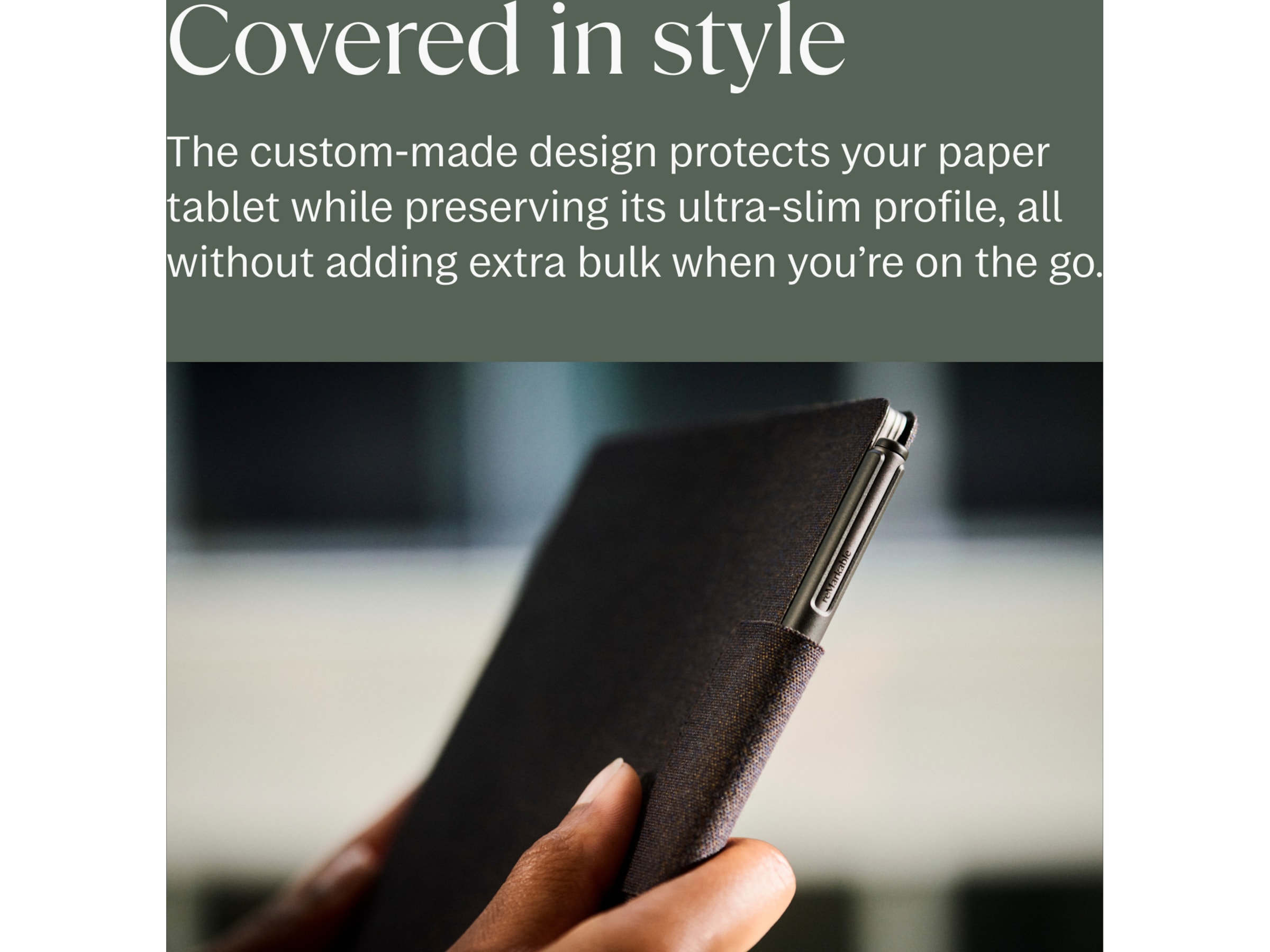 reMarkable Paper Pro Book Folio (grå) Tillbehör till digitala anteckningsblock