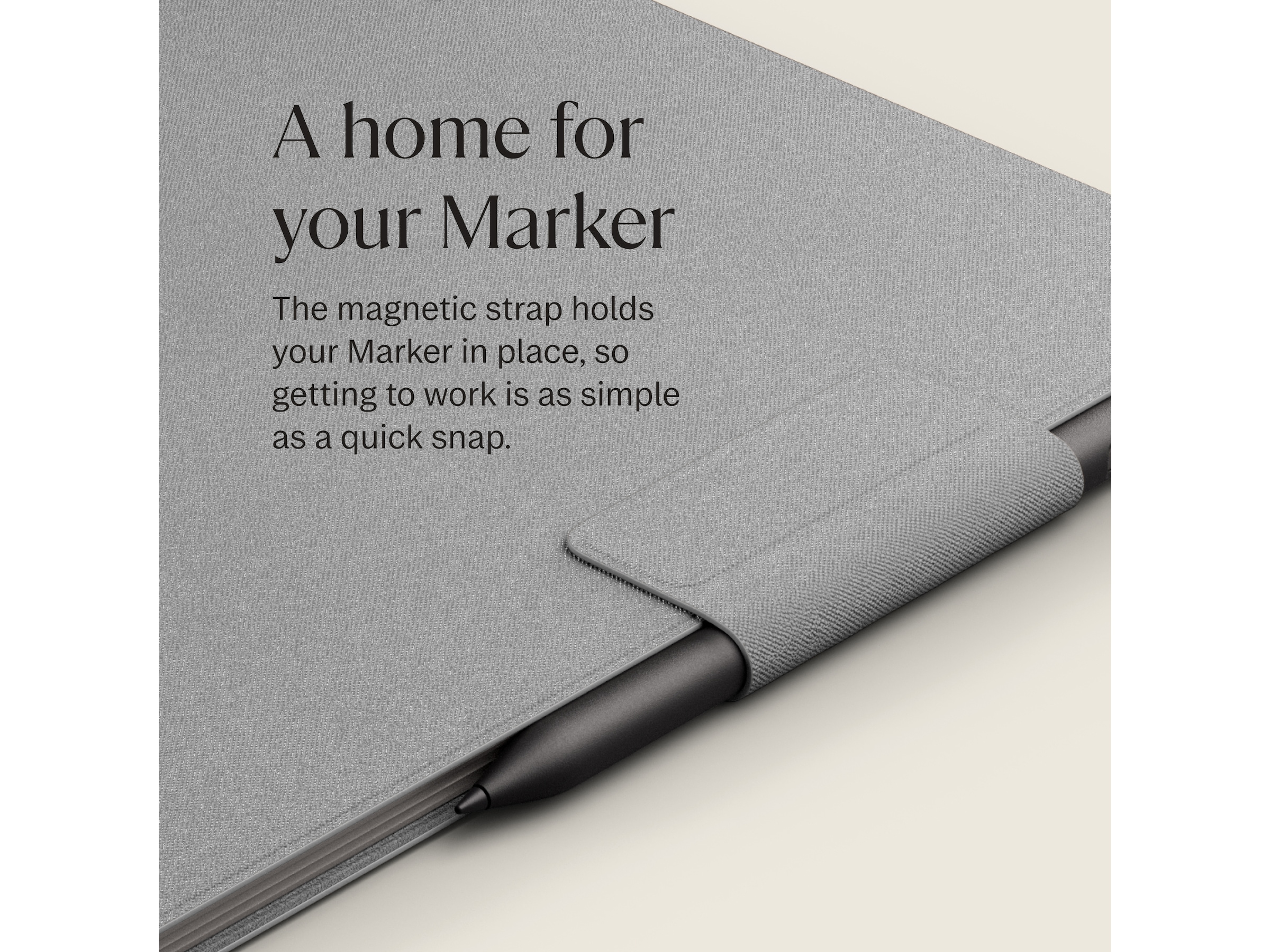 reMarkable Paper Pro Book Folio (grå) Tillbehör till digitala anteckningsblock