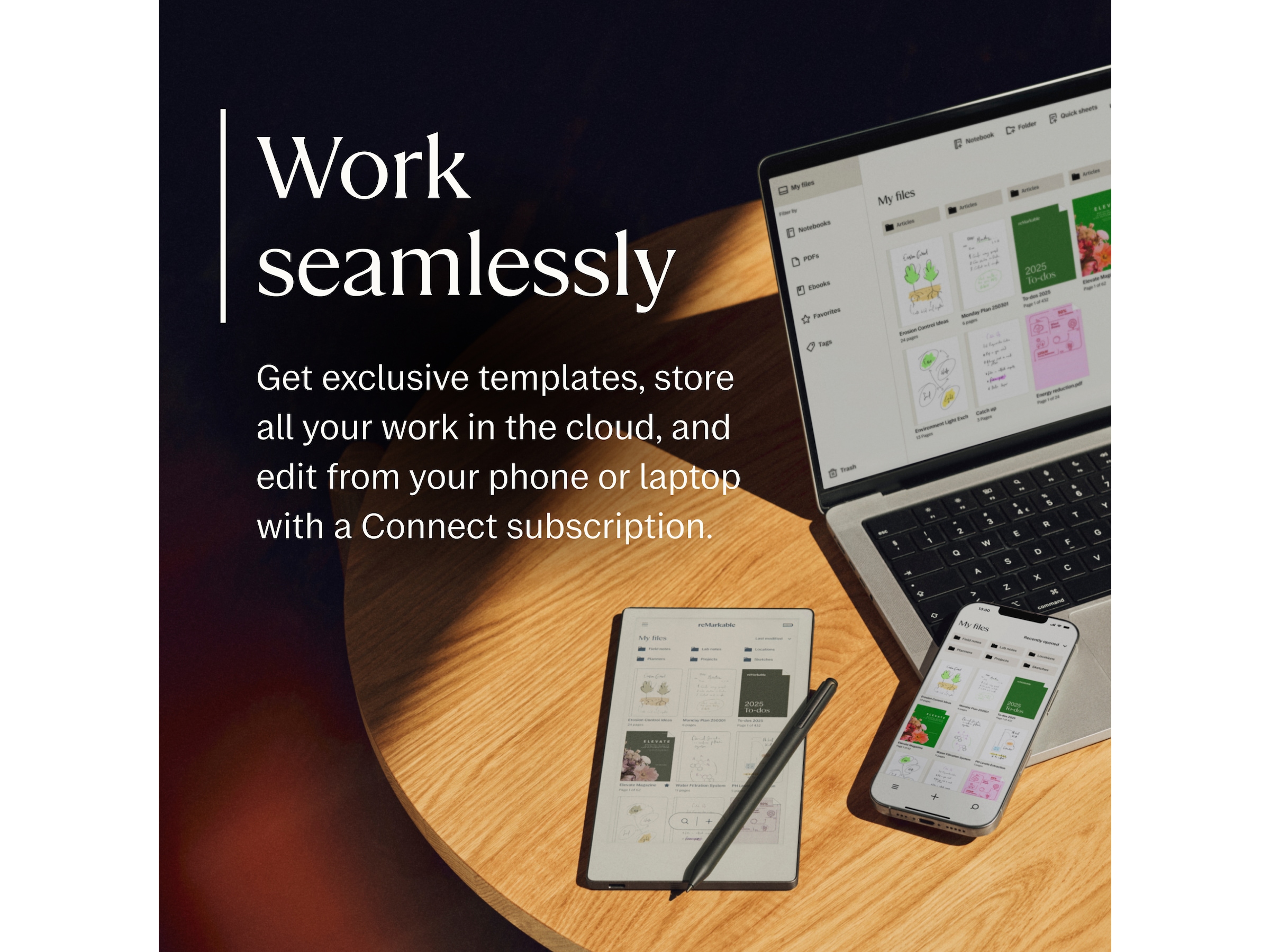 reMarkable Paper Pro Move 7.3" inkl. Marker Plus & Book Folio (basalt) Digitala anteckningsblock