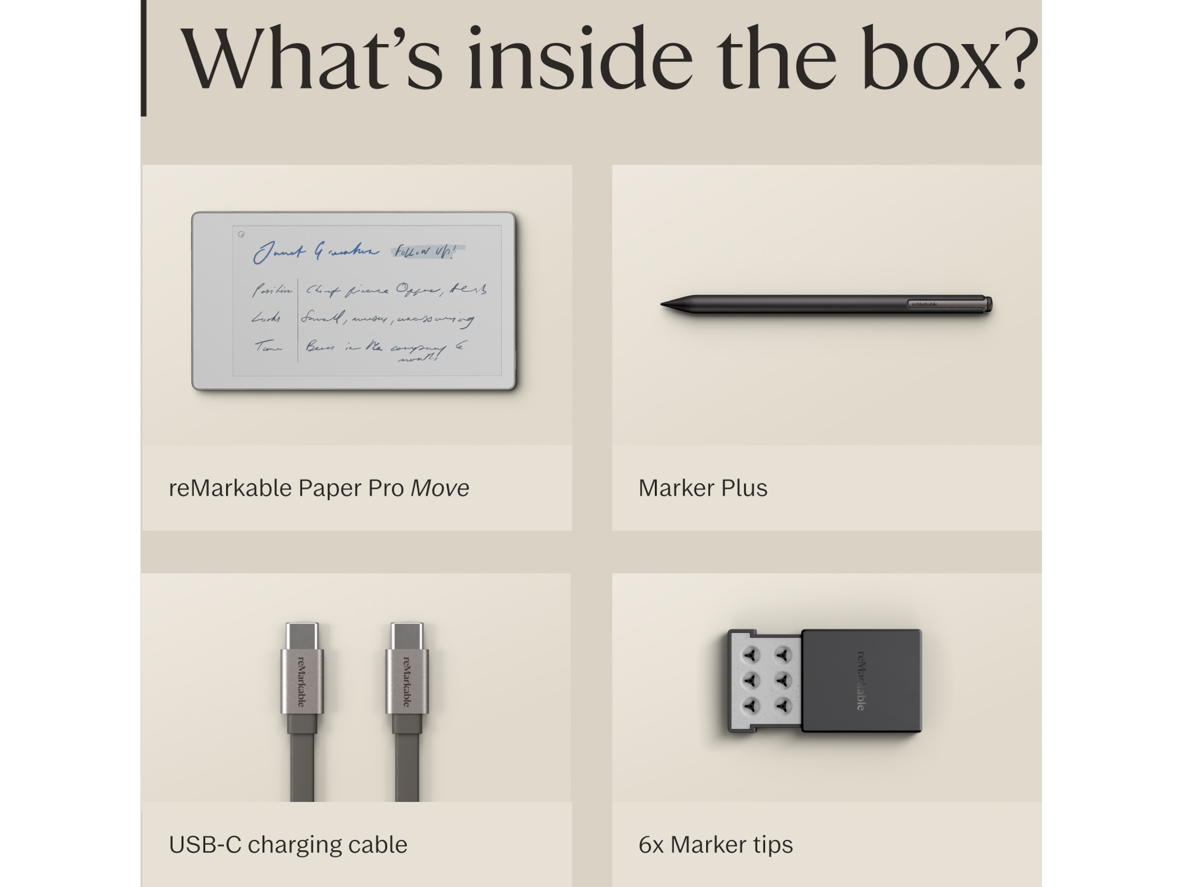 reMarkable Paper Pro Move 7.3" inkl. Marker Plus Digitala anteckningsblock