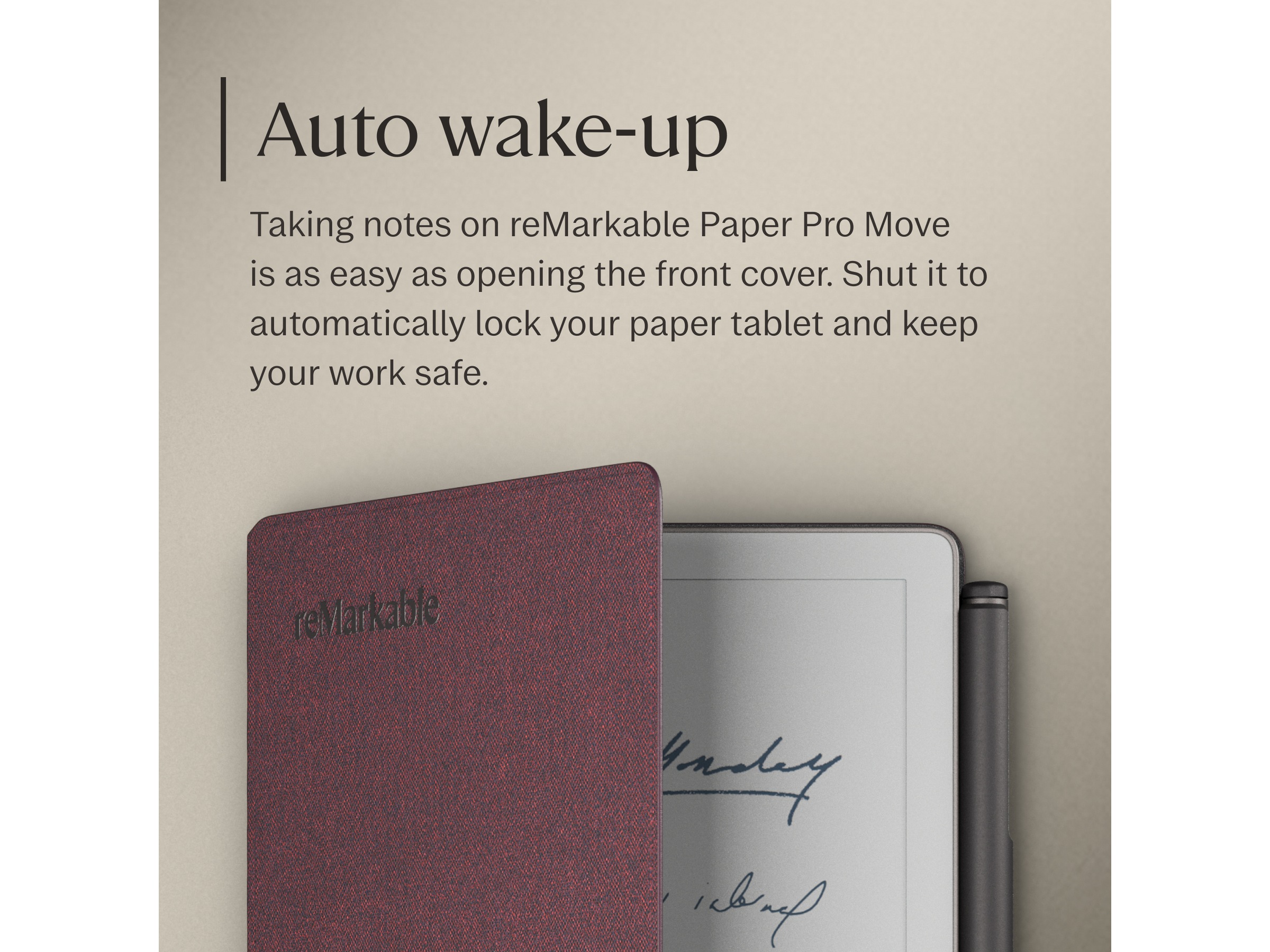 reMarkable Paper Pro Move Book Folio (burgundy) Tillbehör till digitala anteckningsblock