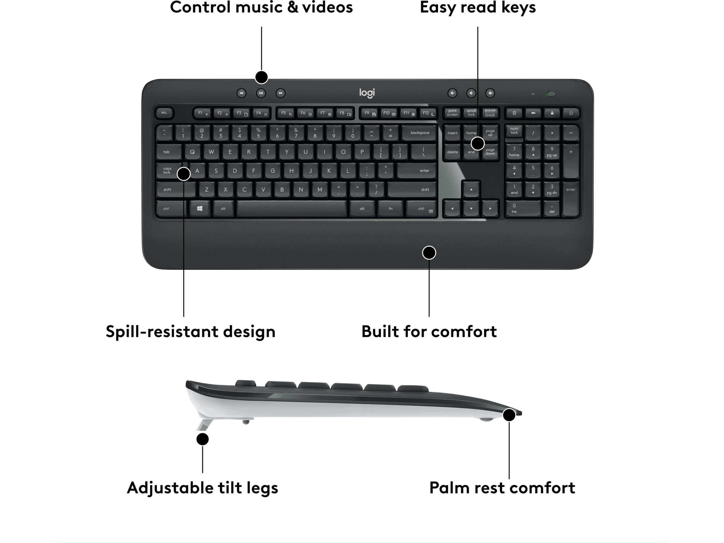 Logitech MK540 Advanced Combo Trådlös Mus & tangentbord -combo-paket