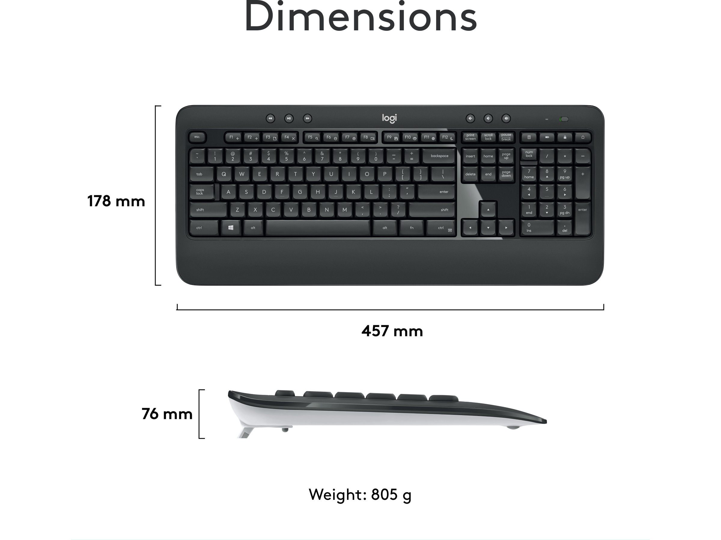 Logitech MK540 Advanced Combo Trådlös Mus & tangentbord -combo-paket