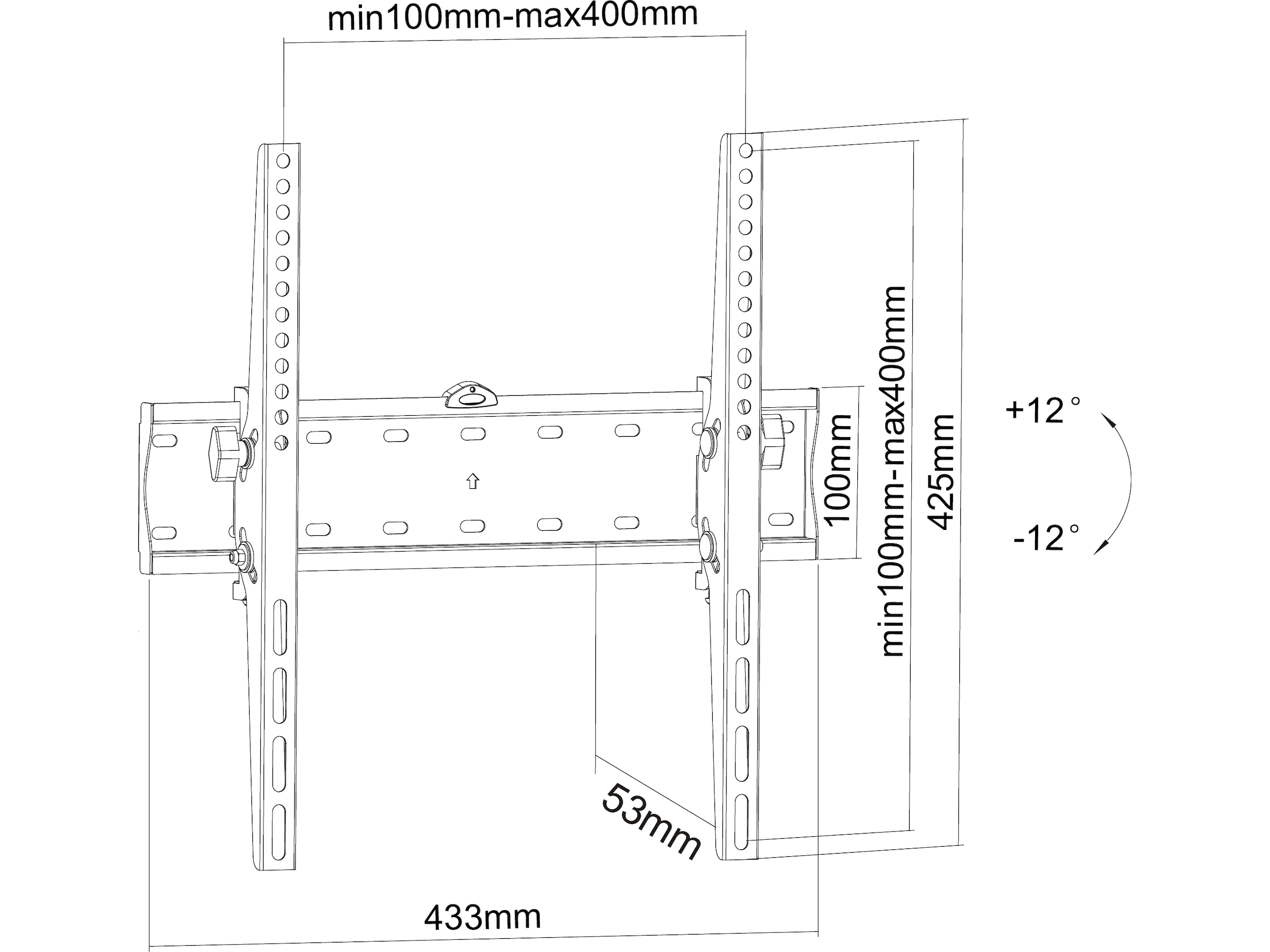 Andersson WMT 2.0 väggfäste TV tilt 32-55" Väggfäste & TV-stativ