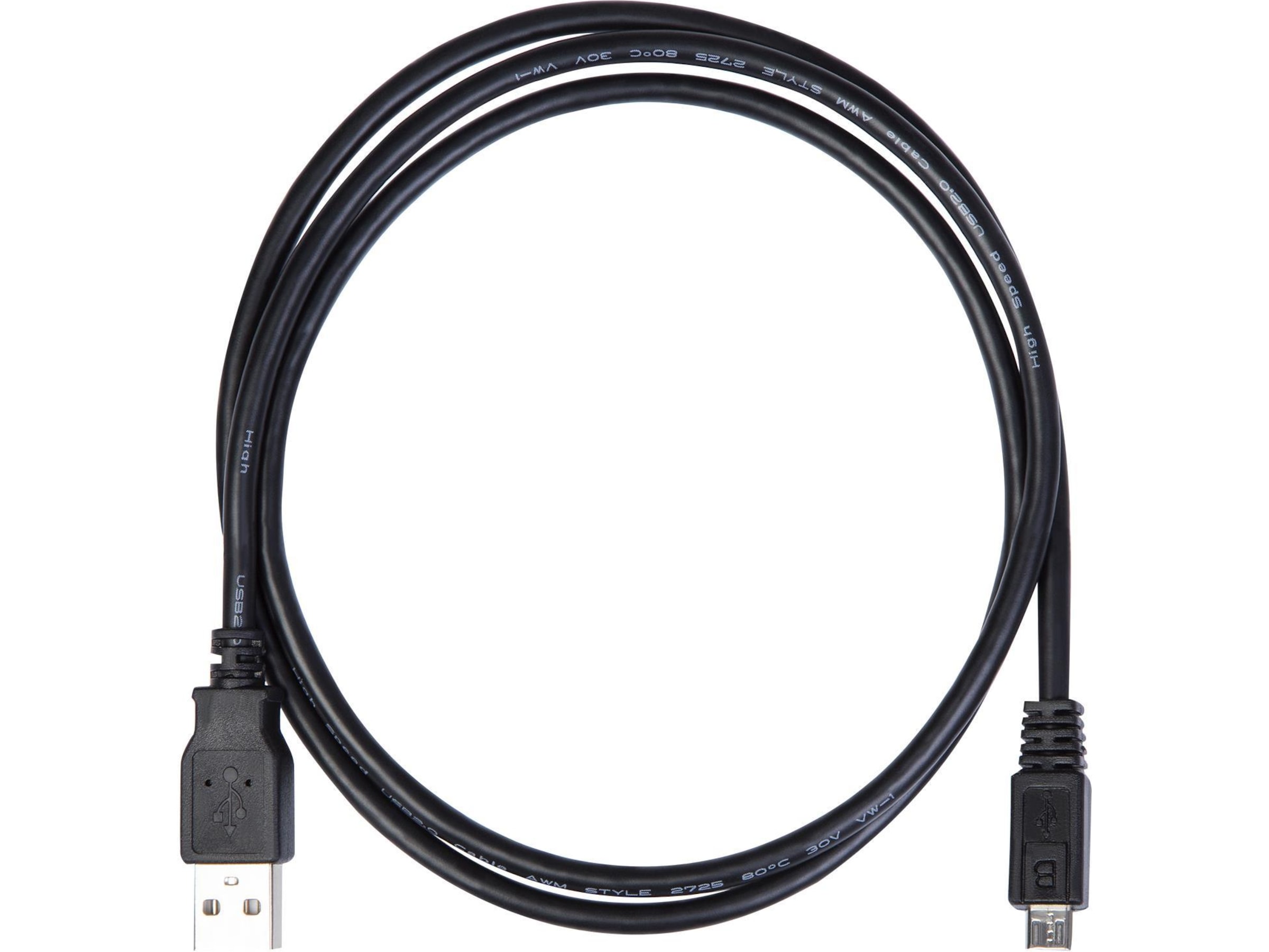 USB-A till USB Micro-B kabel 1m (svart) USB-kablar