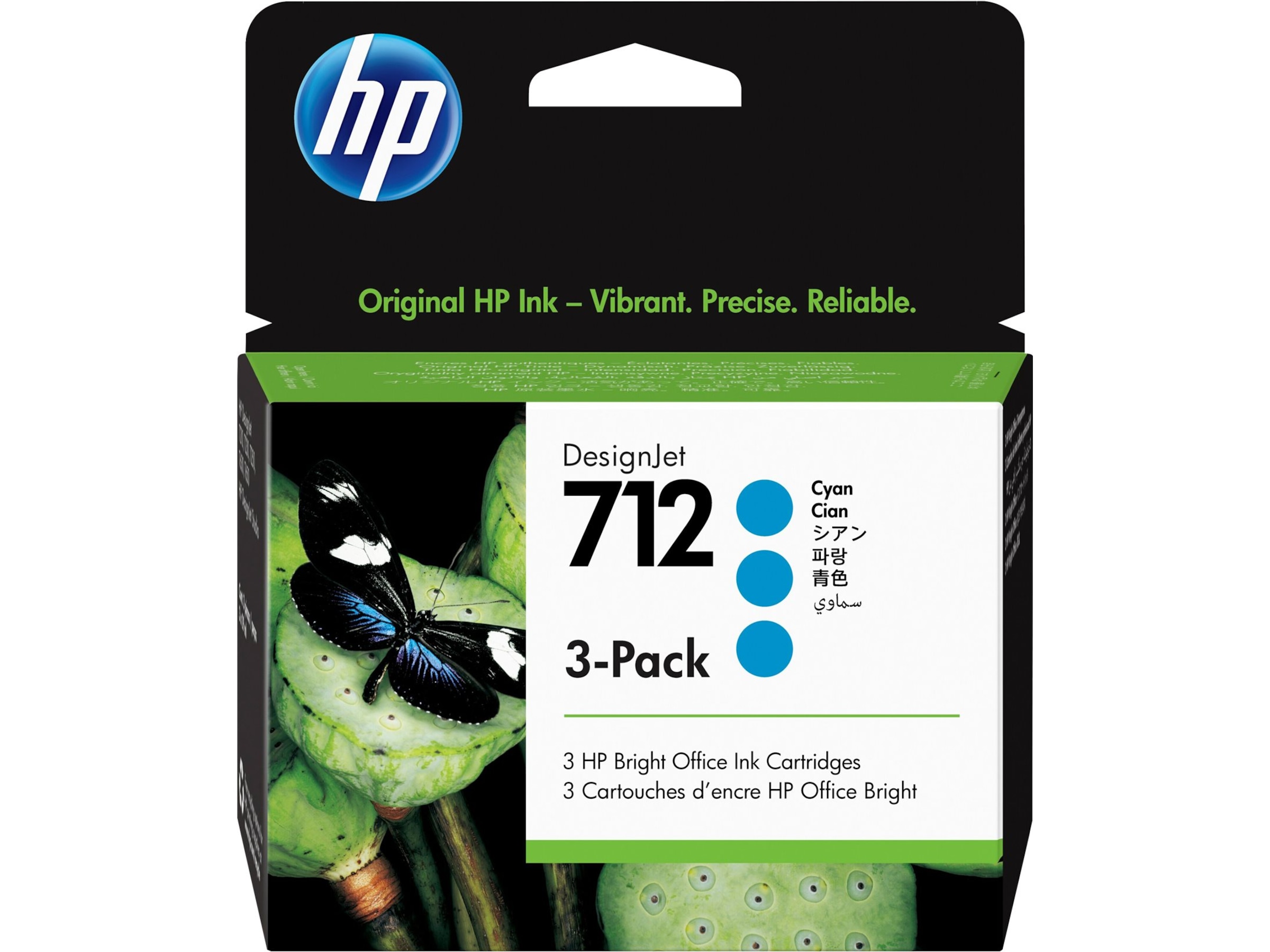 HP bläck 712 3-pack Cyan Bläckpatron