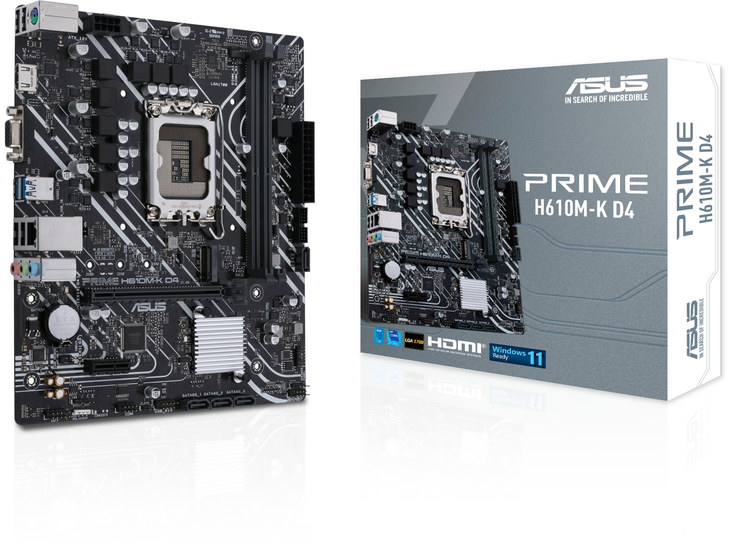 ASUS PRIME H610M-K D4 Moderkort Intel Socket