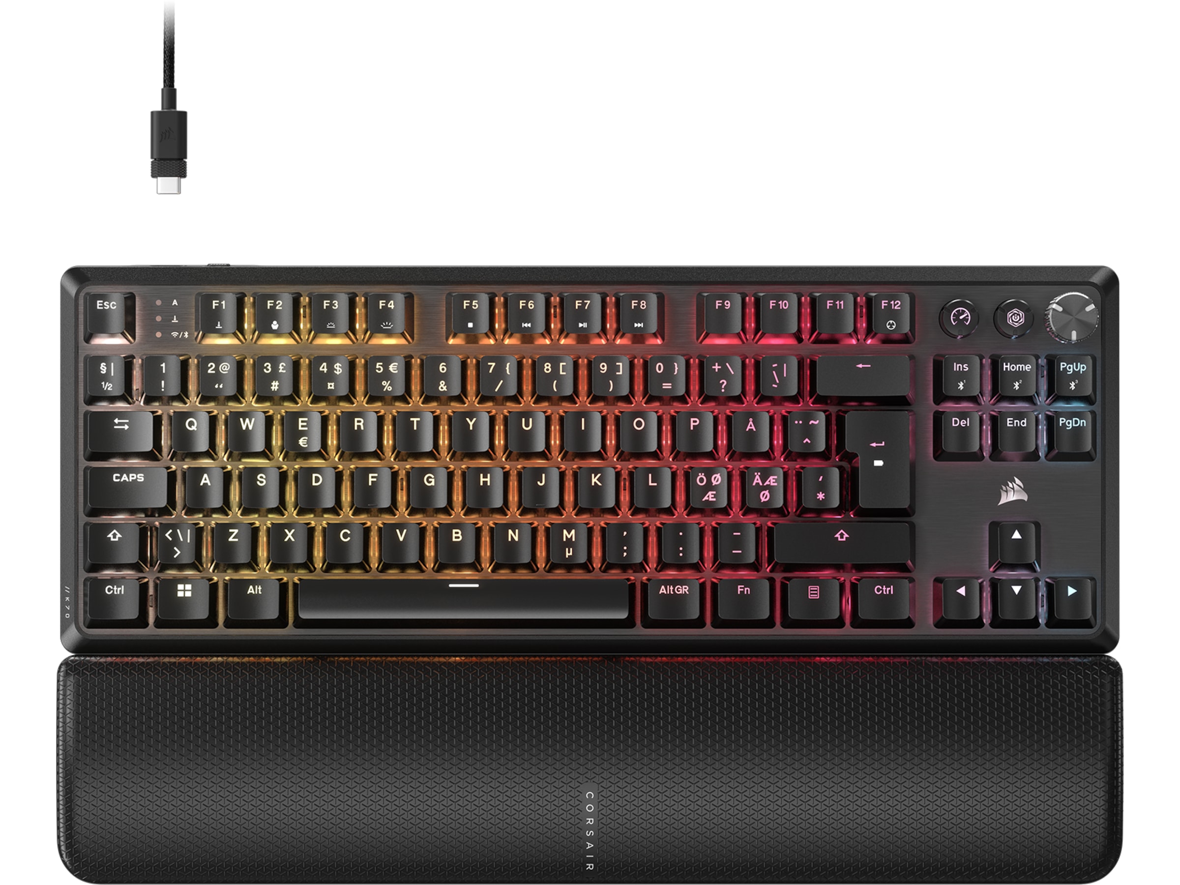 Corsair K70 Core TKL RGB Trådlöst Gamingtangentbord (svart) Gamingtangentbord