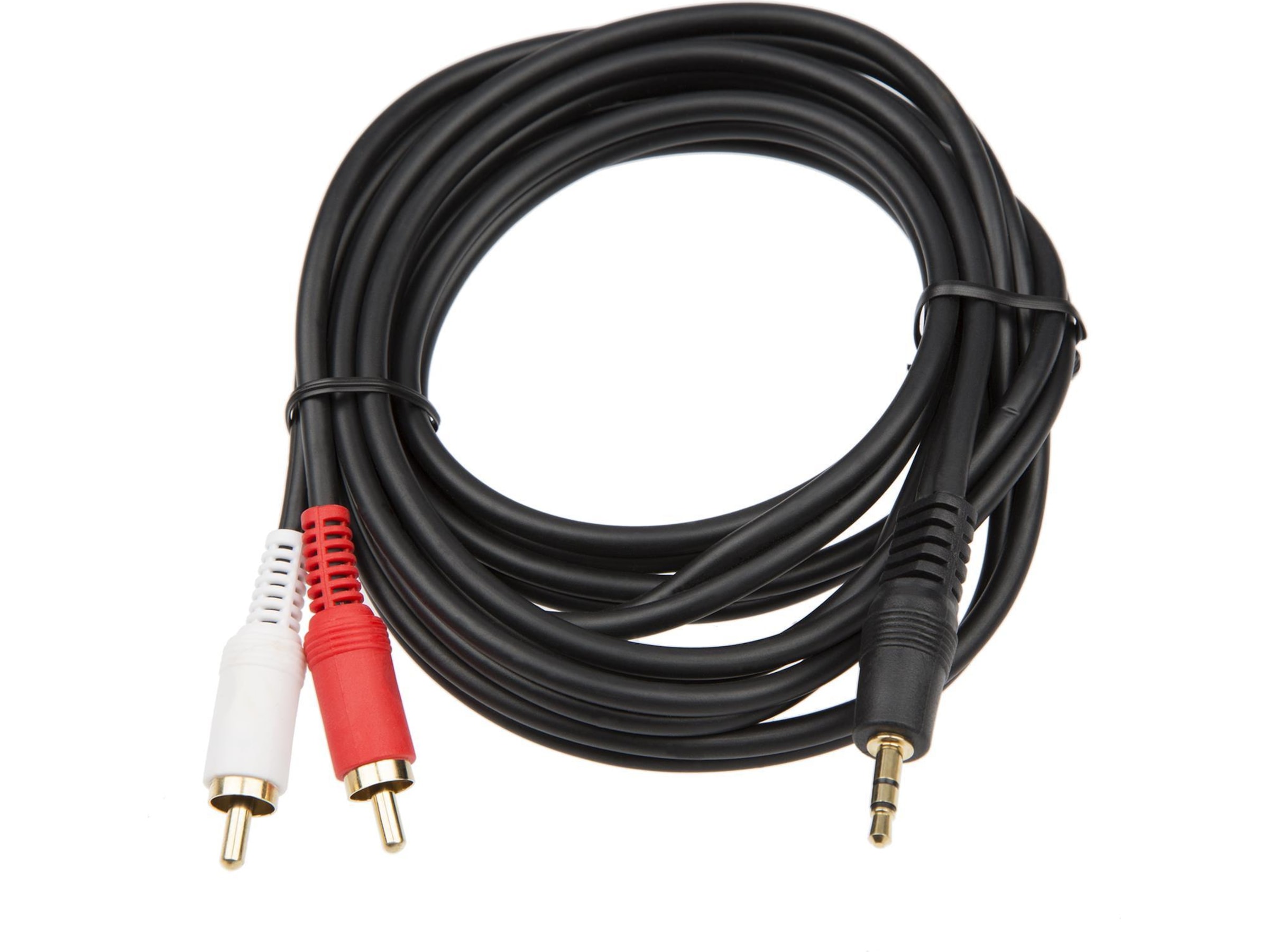 Minijack till RCA kabel 2m (svart) HiFi- och högtalarkablar