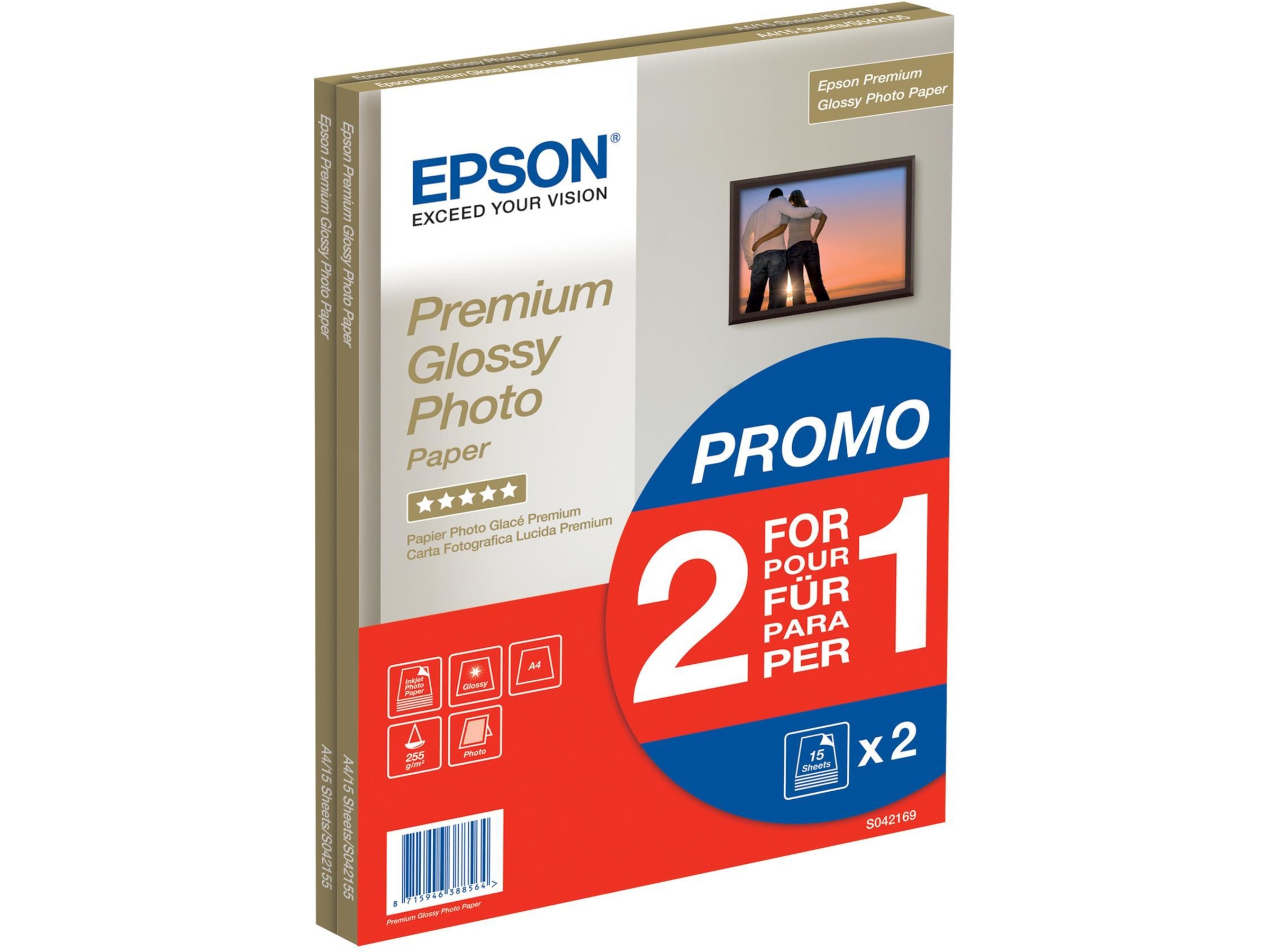 Epson Premium Glossy Photo Paper A4 Papper
