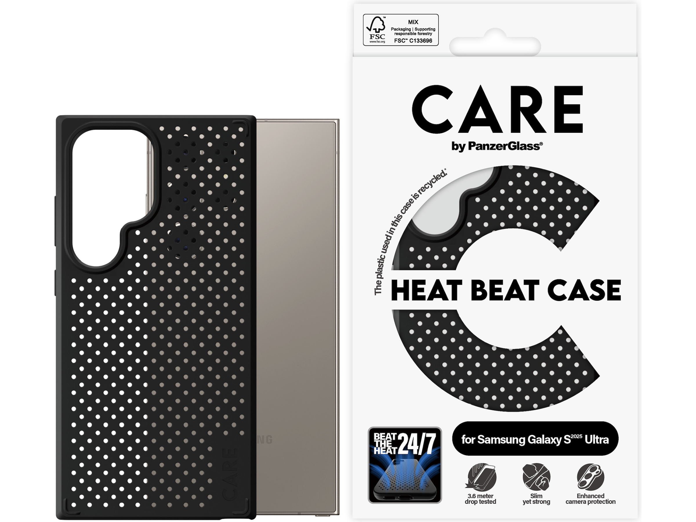 PanzerGlass CARE Galaxy S25 Ultra Heat Beat skal Mobilskal
