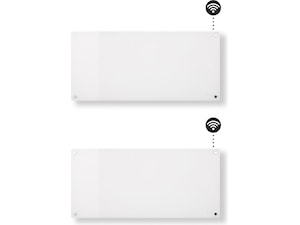 Mill Glass WiFi Gen 3 panelradiator 1000W (vit) 2-pack
