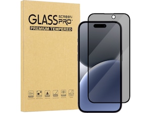 iiglo iPhone 16 Plus / 15 Plus 3D Privacy Glass skärmskydd - Skärmskydd