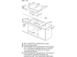 Siemens iQ300 ED811BS16E Induktionshäll med integrerad fläkt Spishäll med inbyggd fläkt