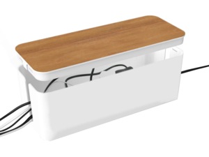 Andersson Stor kabelbox (vit/trä)