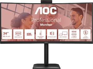 AOC 34" curved skärm CU34E4CW