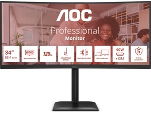 AOC 34u0022 böjd skärm CU34E4CV