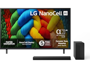 43" NANO80 AI 4K NanoCell Smart TV (2025) + Soundbar