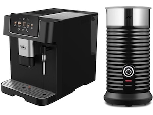 Beko CEG 7302 B Helautomatisk espressomaskin (svart) + mjölkskummare