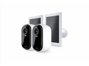 Arlo Essential 3 2K utomhus övervakningskamera 2-pack + solcellspanel