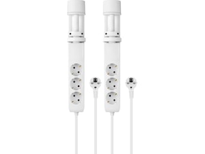 Andersson 6-i-1 grenuttag 3x uttag och USB m/skrivbordsfäste 2pk
