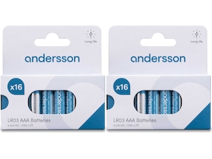 Andersson AAA batterier, 2x16-pack