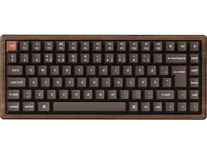 Keychron K2H-F1W-BO mekaniskt tangentbord 75% trådlöst (valnöt)