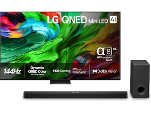 100" QNED86 AI 4K MiniLED Smart TV (2025) + Soundbar