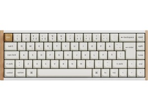Keychron K6 HE SE trådlöst gamingtangentbord (trä/vit) -B-Grade