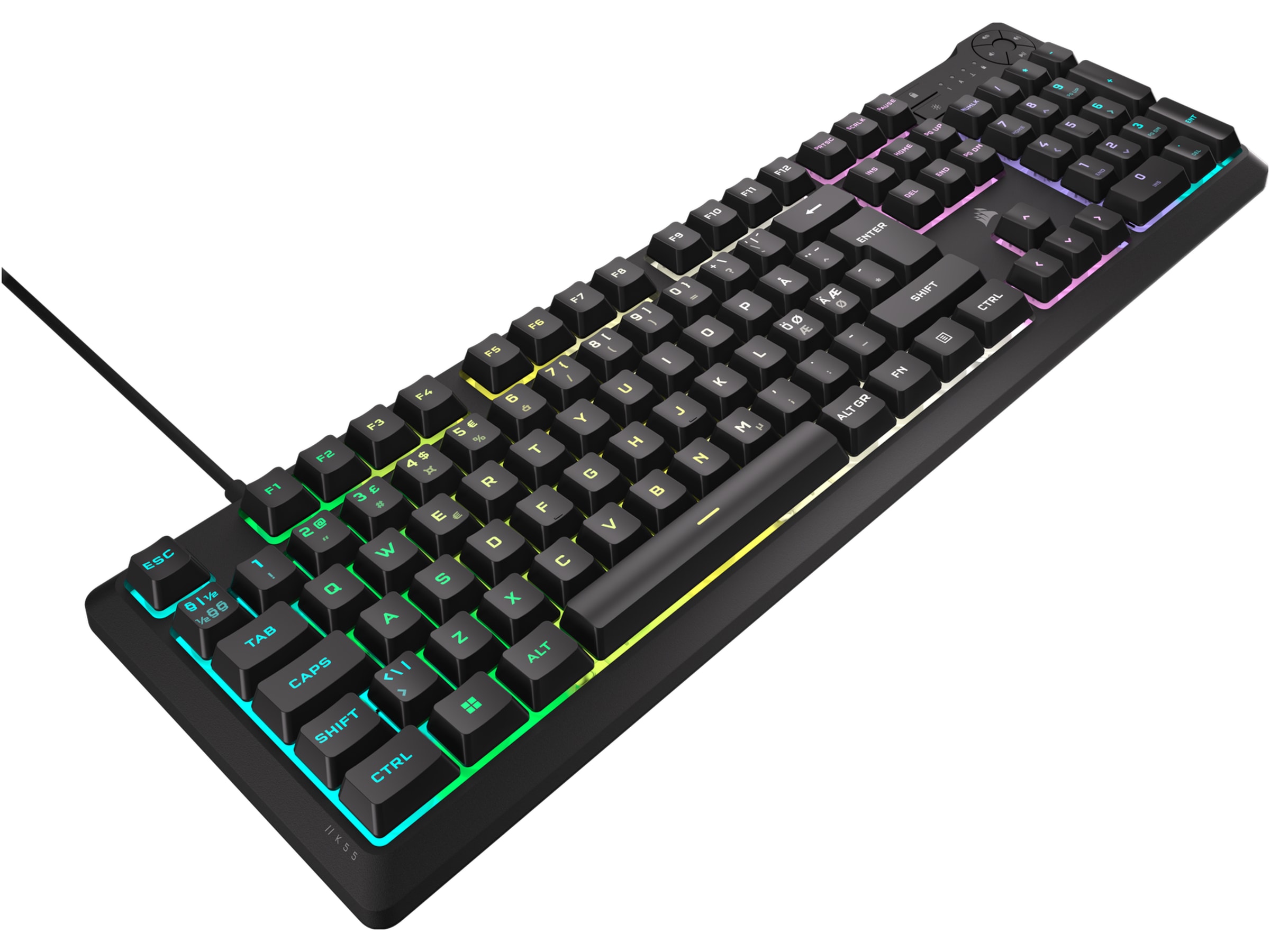 Corsair K55 Core RGB gamingtangentbord (svart) Gamingtangentbord