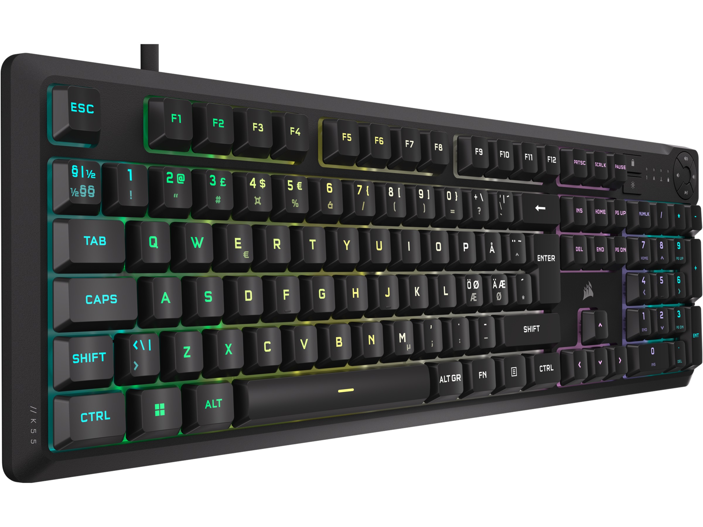 Corsair K55 Core RGB gamingtangentbord (svart) Gamingtangentbord