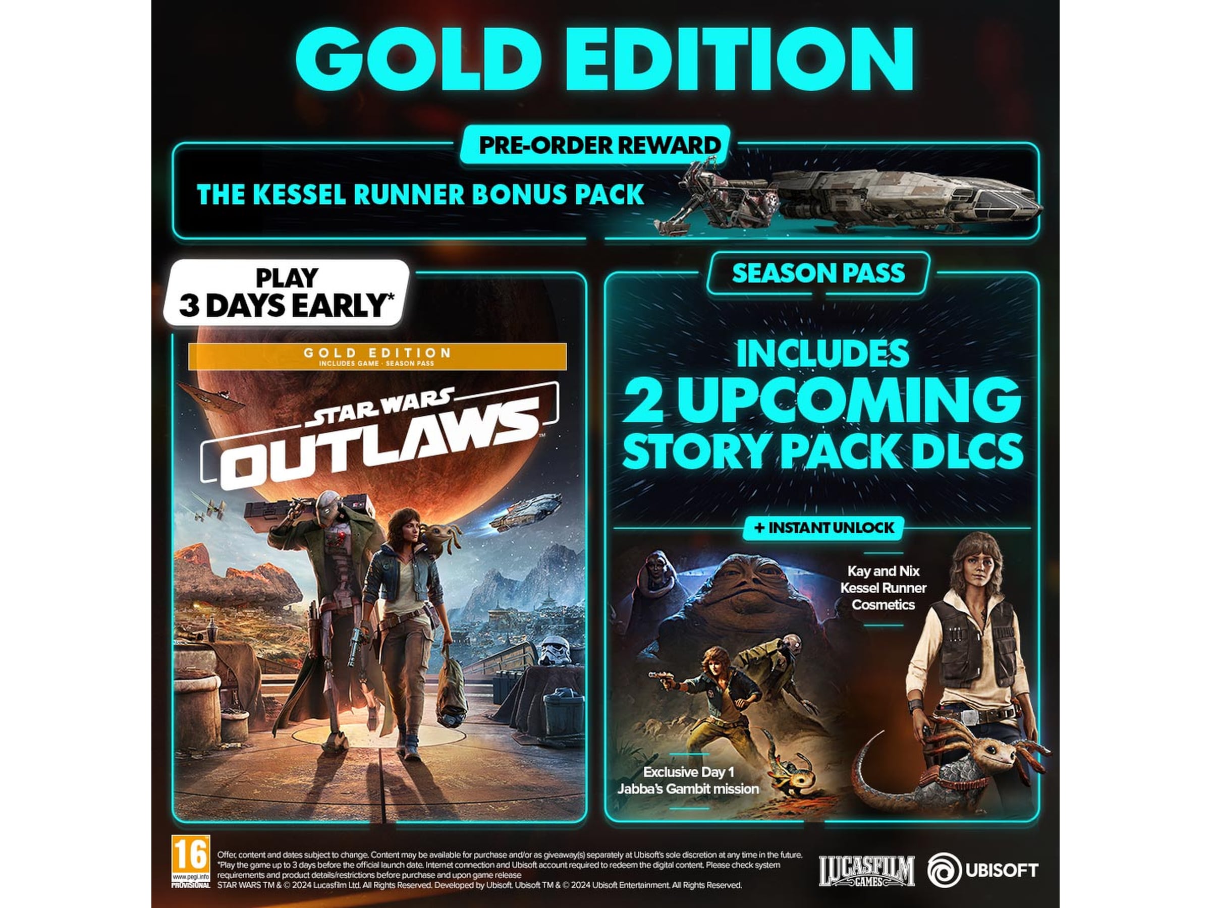 Star Wars Outlaws - Gold Edition Spel till Xbox Series X/S