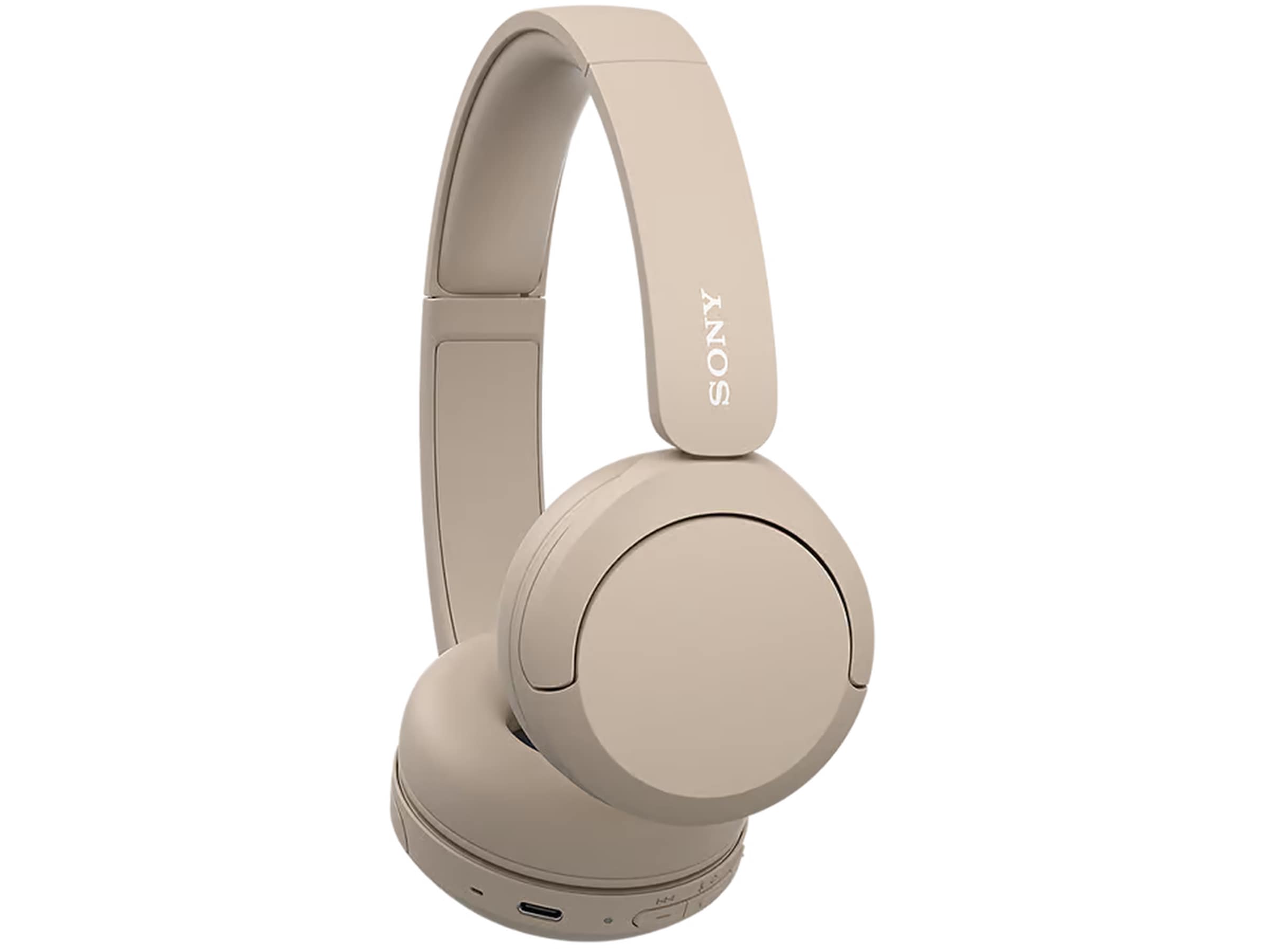 Sony WH-CH520 trådlösa hörlura, On-Ear (beige) Hörlurar