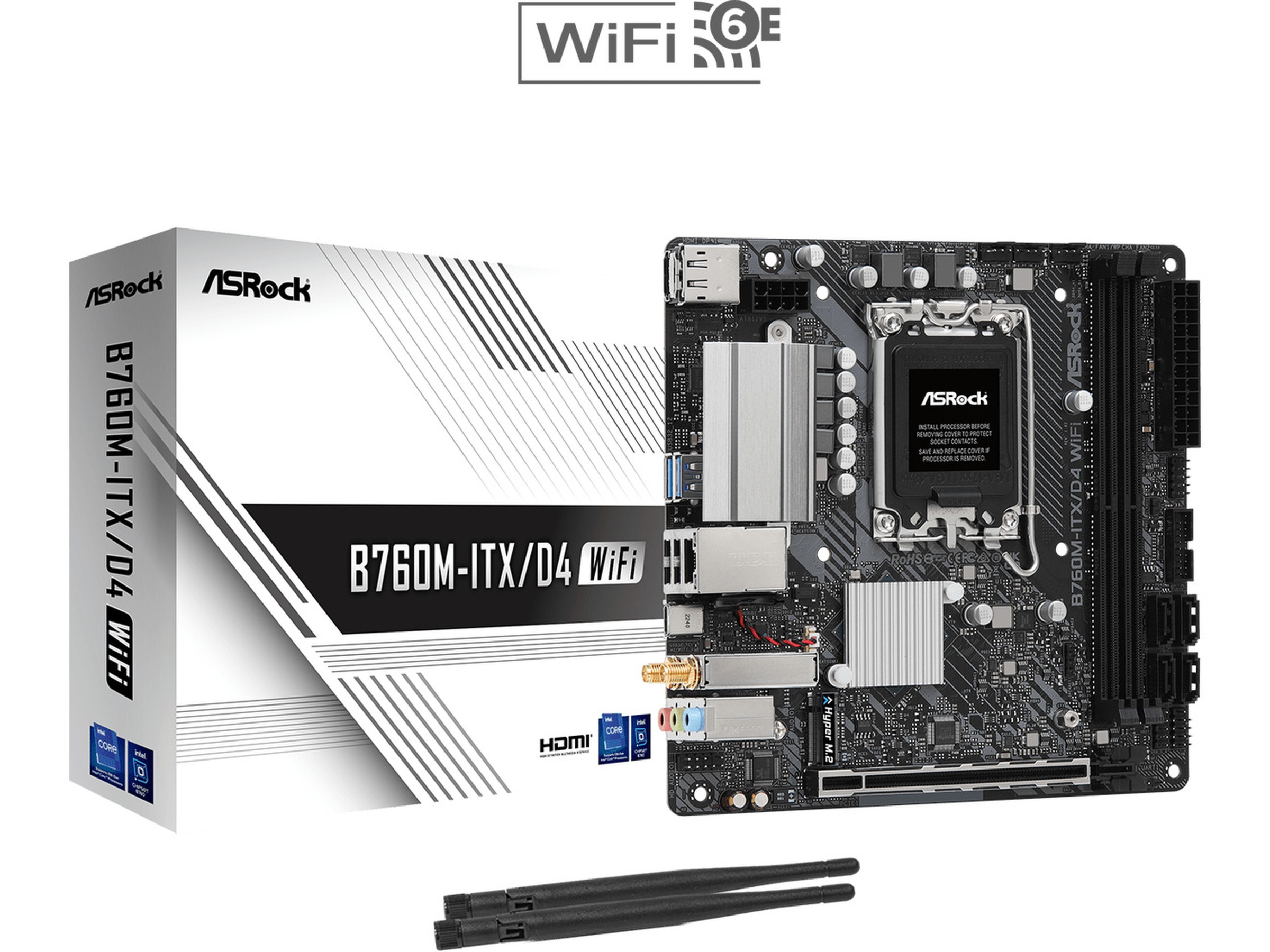 ASRock B760M-ITX/D4 WIFI Moderkort Intel Socket