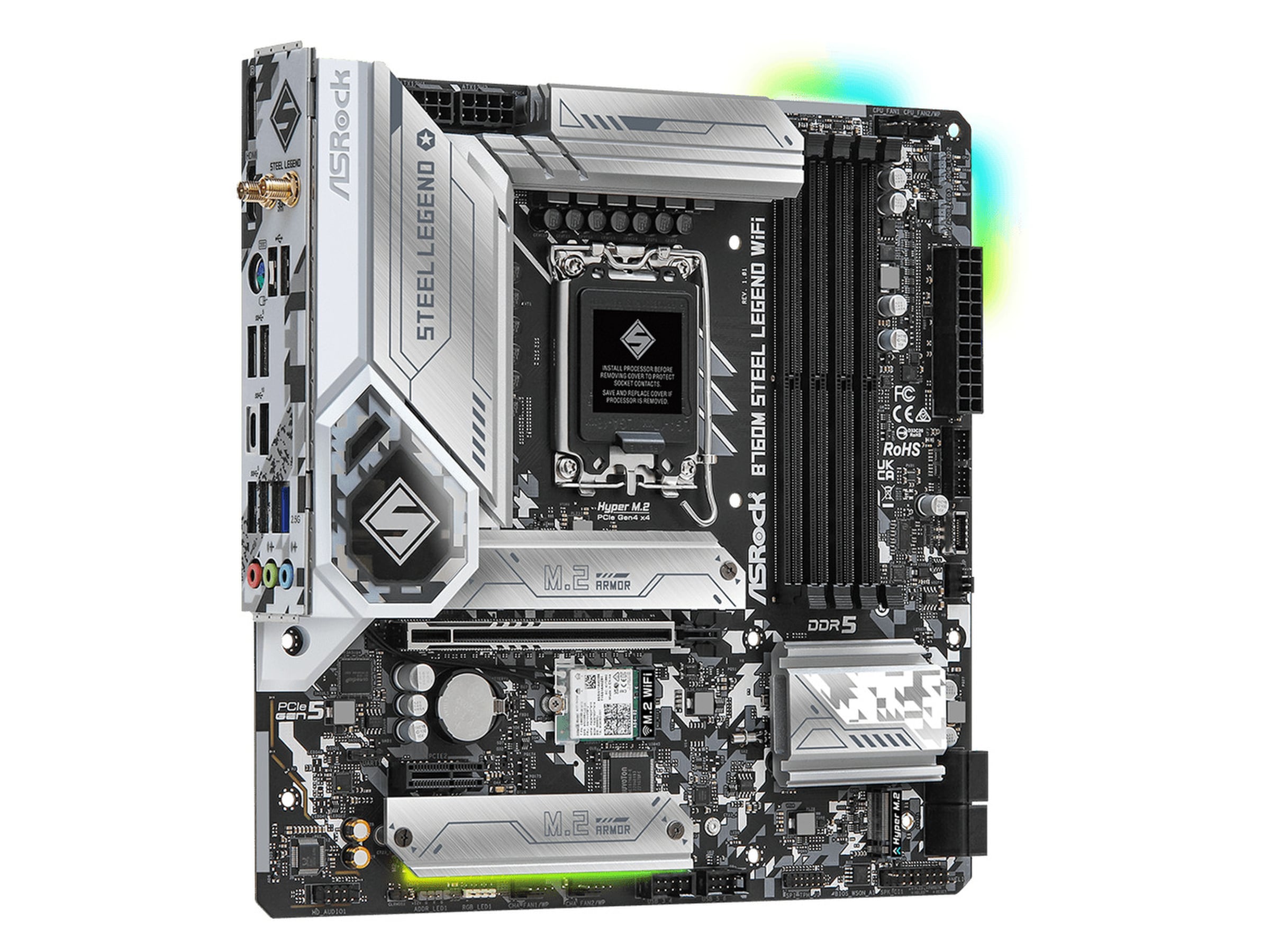 ASRock B760M Steel Legend WIFI Moderkort Intel Socket