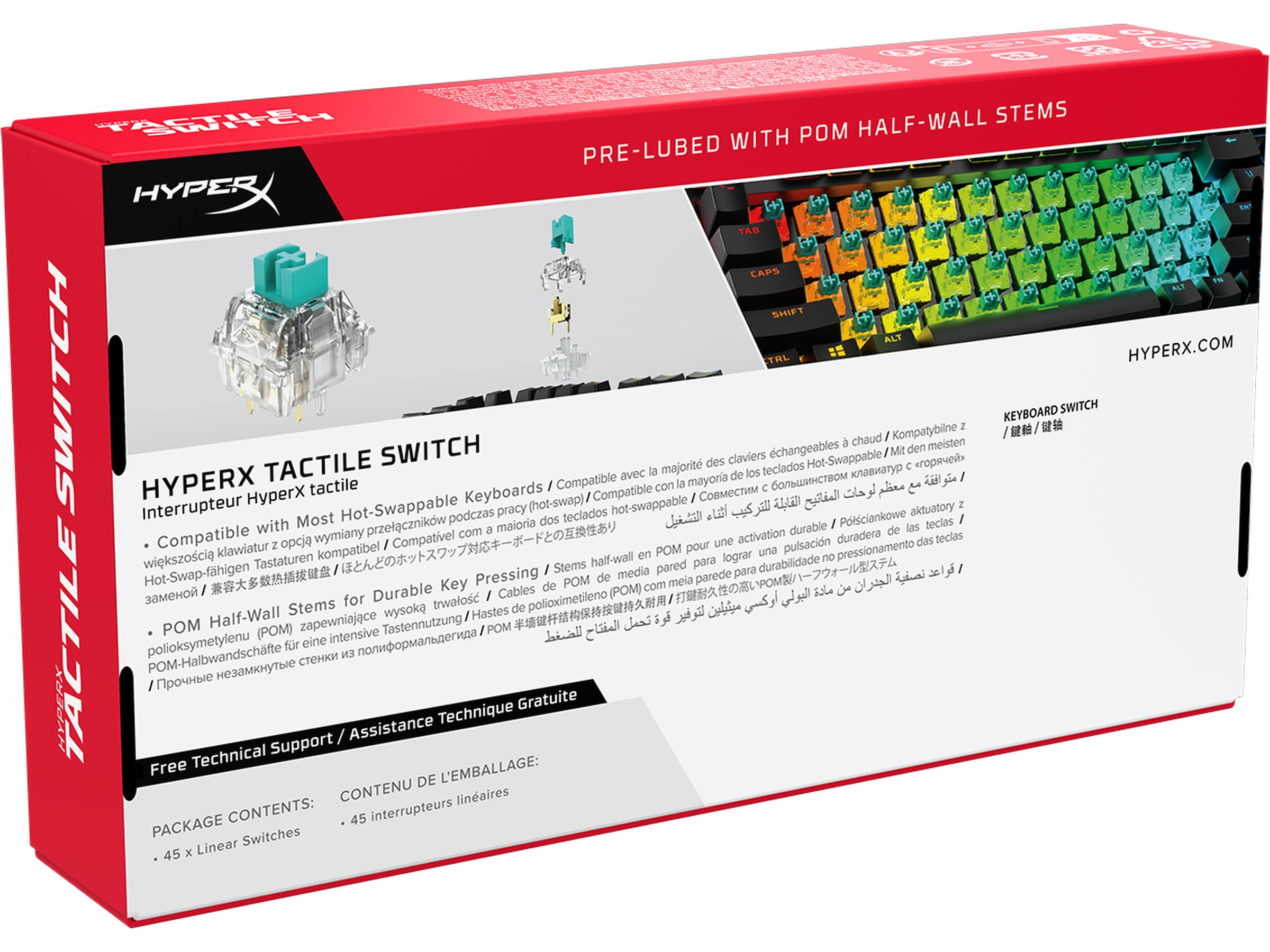 HyperX Tactile Switch Tillbehör till gaming tangentbord och mus