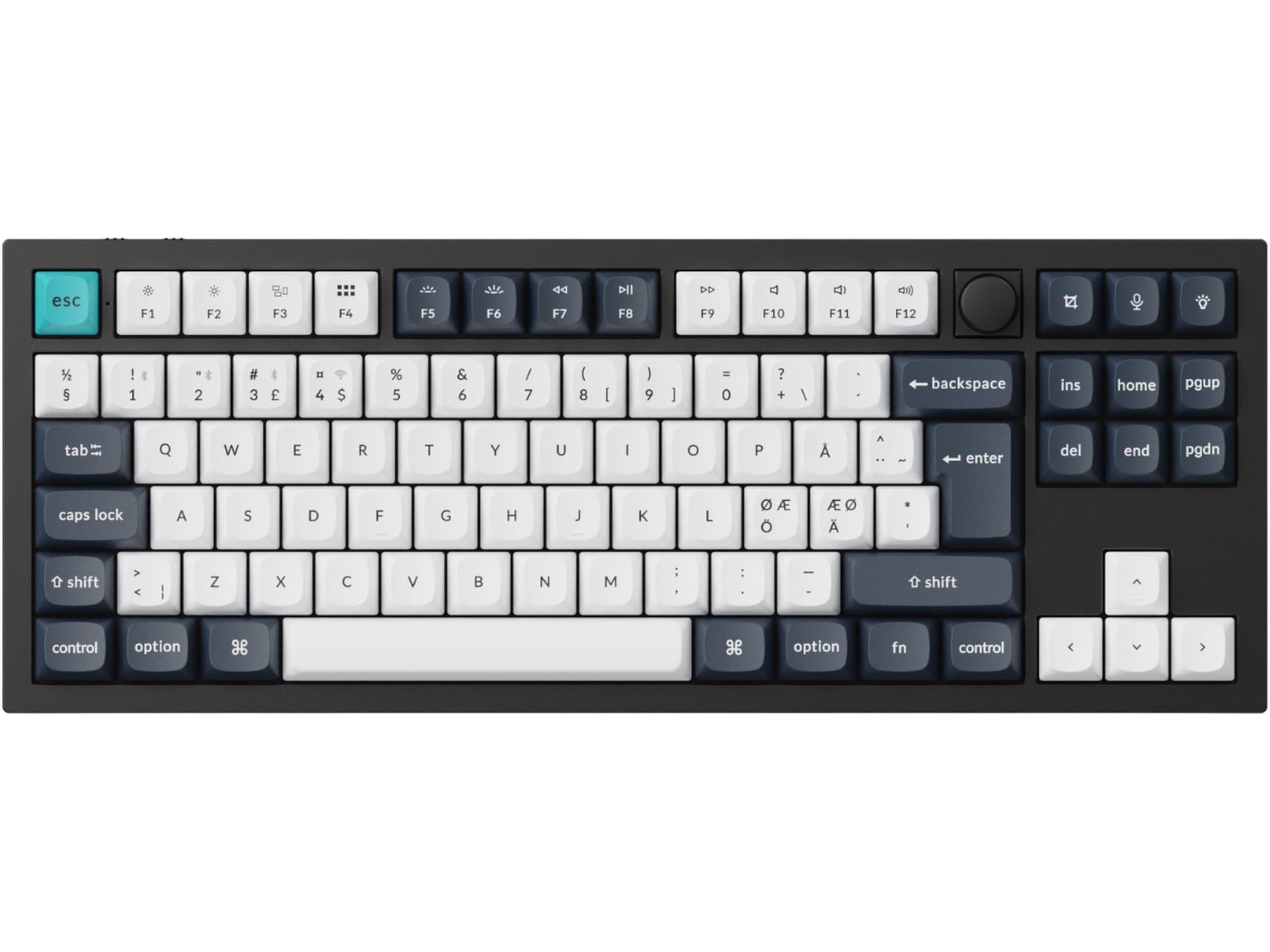 Keychron Q3 MAX 80% trådlös tangentbord Brown Switches Gamingtangentbord