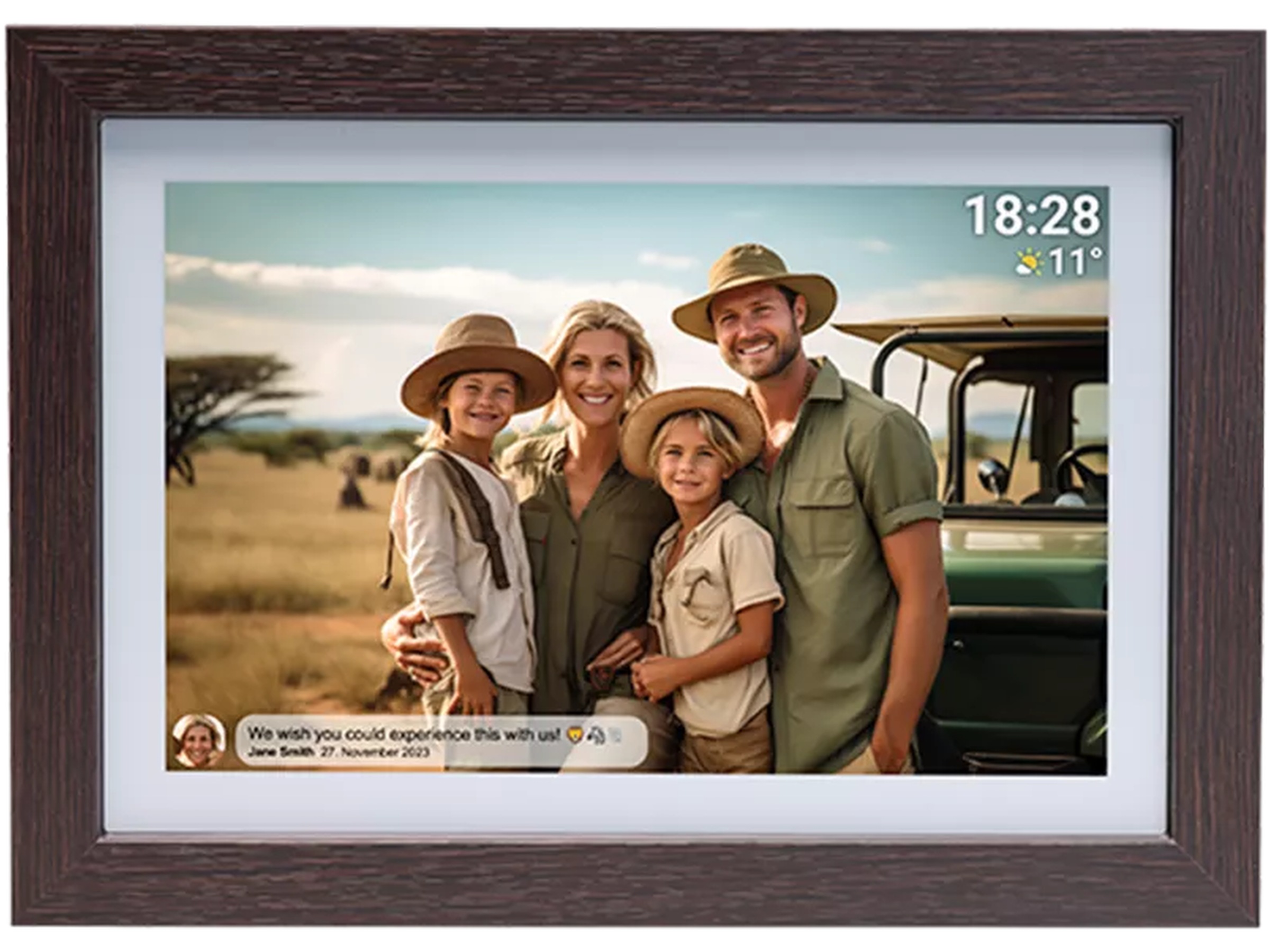 Denver PFF-1042DW 10,1" digital fotoram (mörk ek) TV-ram & tillbehör