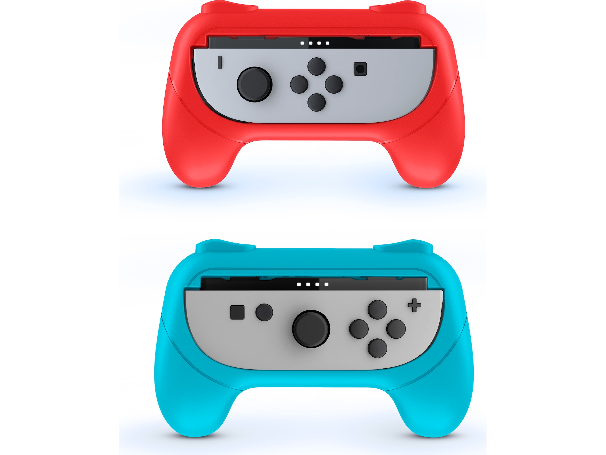 Nacon Joy-Con Grip til Nintendo Switch 2 (blå/röd) Tillbehör till spelkonsoler