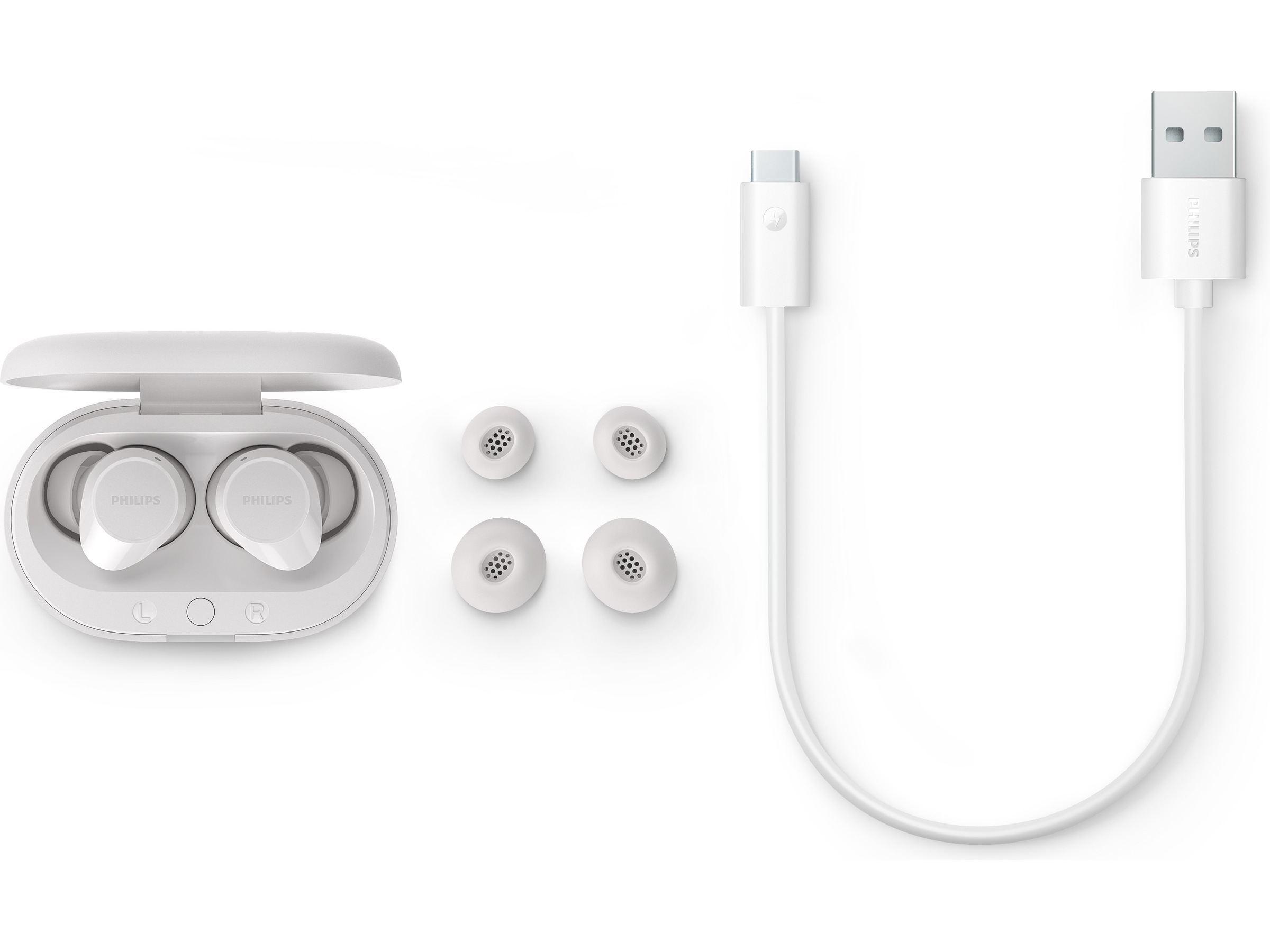 Philips TAT1209WT/00 TWS Trådlös hörlurar, In-Ear (vit) In-ear hörlurar