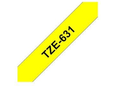 Brother Tape 12mm (Svart/Gul) Label-produkter